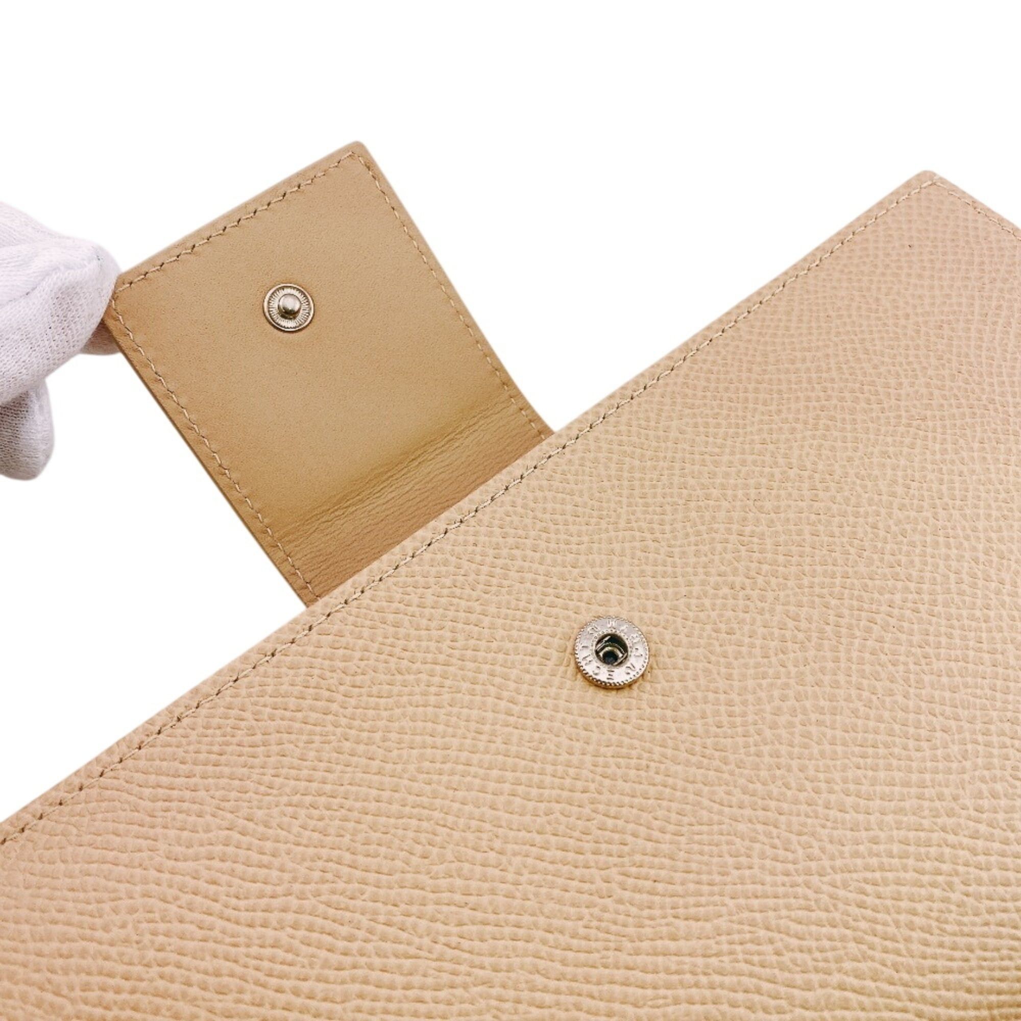Bvlgari BVLGARI W-hook bifold logo clip long wallet in beige Size ONE SIZE - 9 Thumbnail