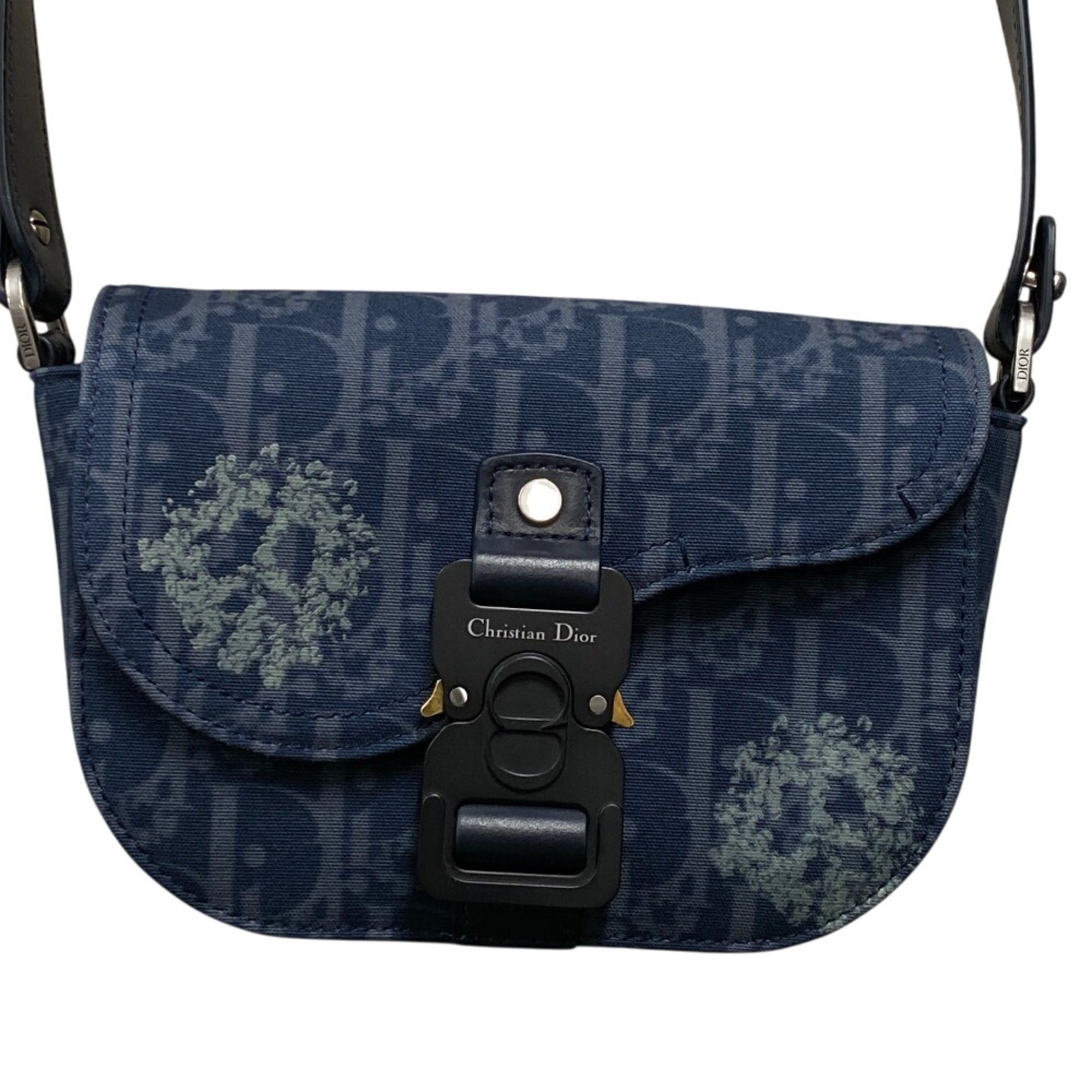 Dior Christian Dior Oblique Gallop Shoulder Bag in Navy Size ONE SIZE - 11 Thumbnail