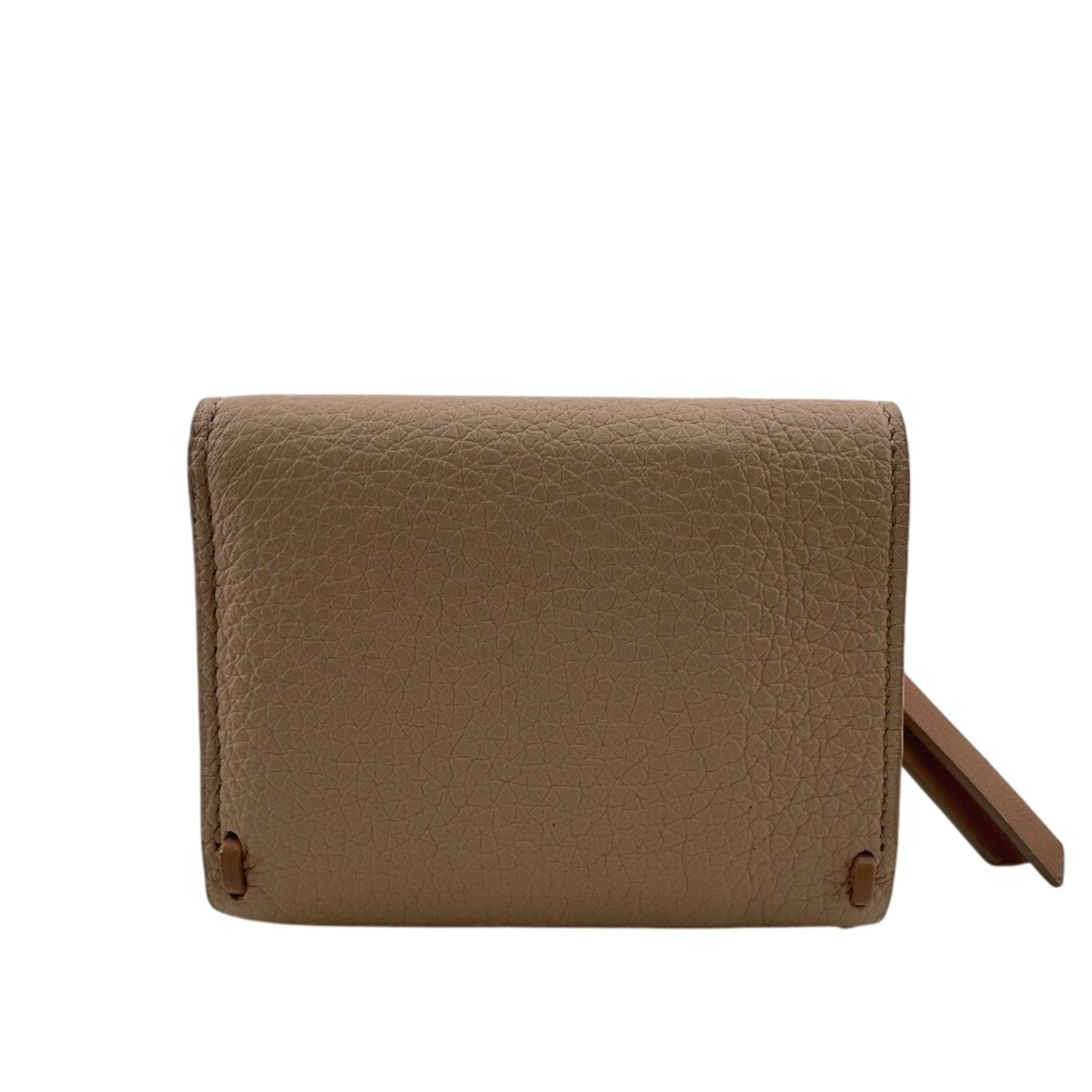 Fendi FENDI 8M0499 Peekaboo Micro Topstitch Selleria Tri-fold Wallet in Pink Size ONE SIZE - 2 Thumbnail