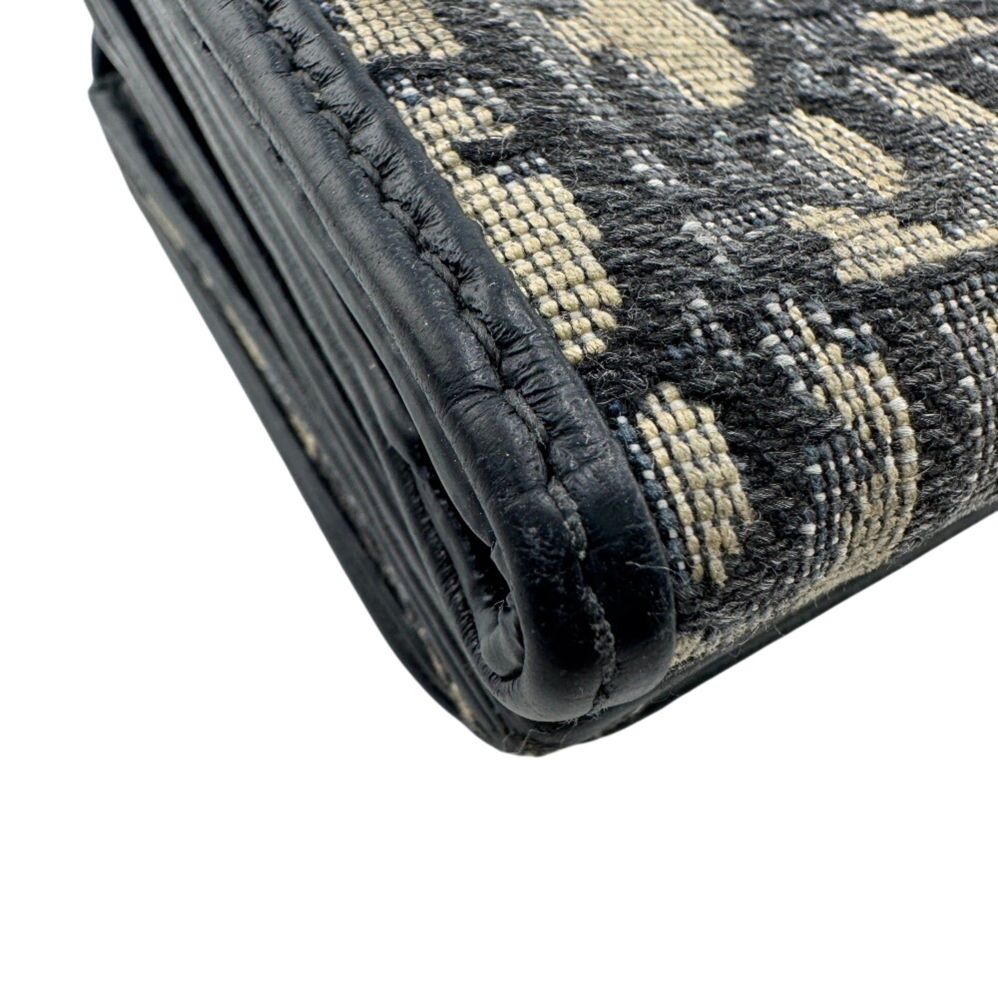 Dior Christian Dior Dior Montaigne 30 Compact Oblique Tri-fold Wallet in Navy Size ONE SIZE - 5 Thumbnail