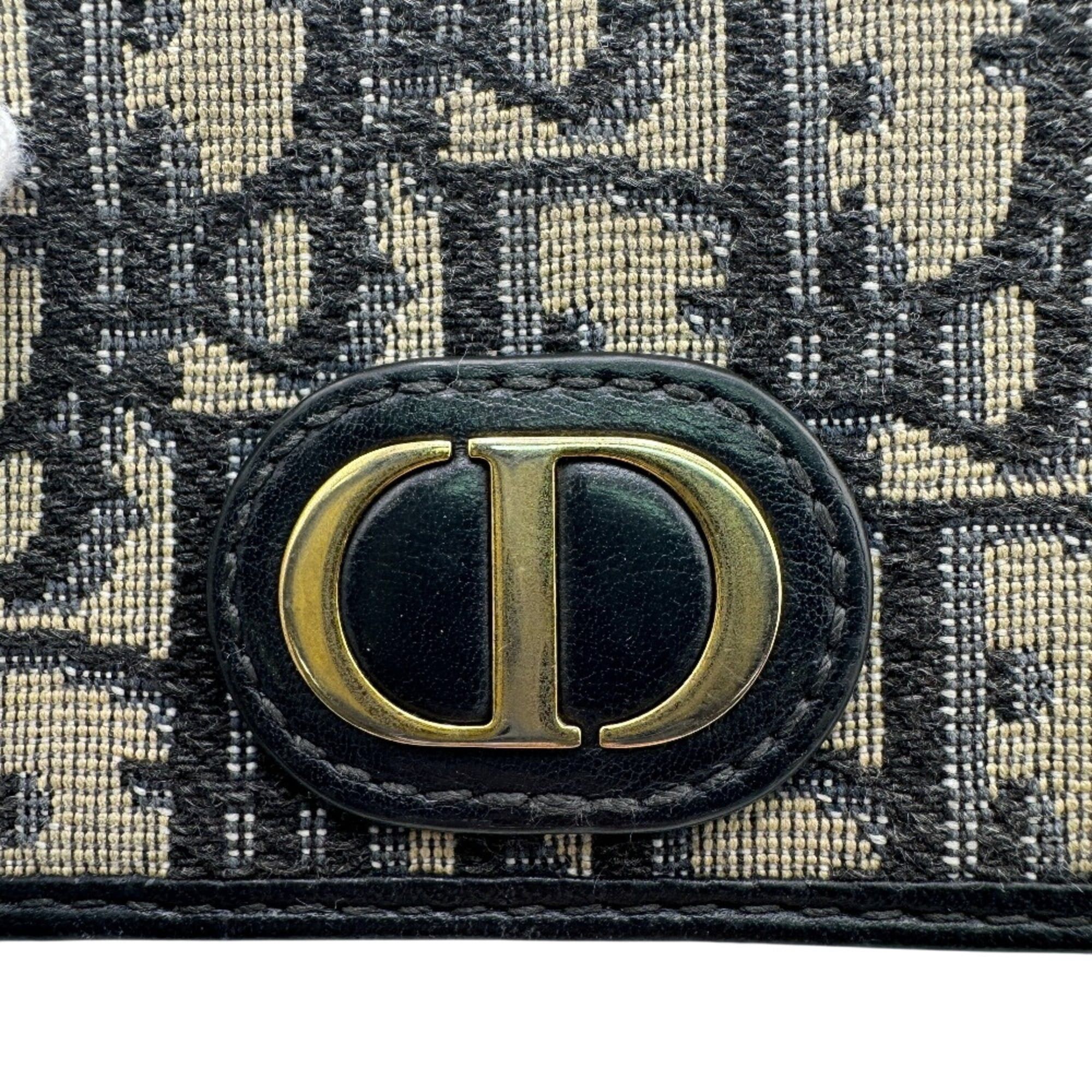 Dior Christian Dior Dior Montaigne 30 Compact Oblique Tri-fold Wallet in Navy Size ONE SIZE - 15 Thumbnail