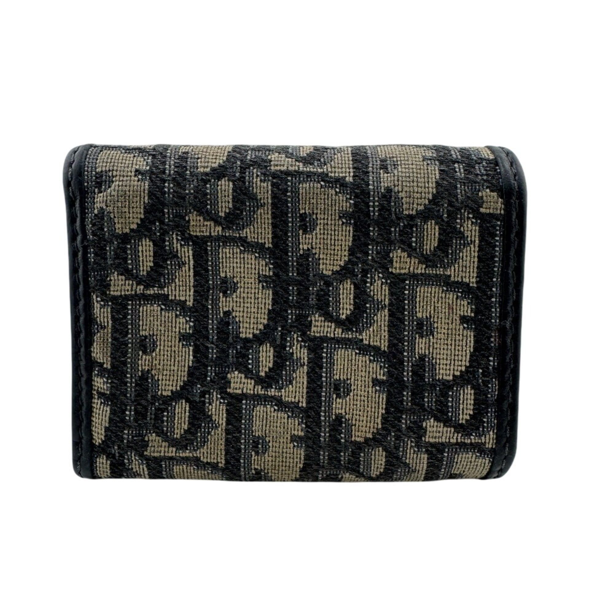 Dior Christian Dior Dior Montaigne 30 Compact Oblique Tri-fold Wallet in Navy Size ONE SIZE - 2 Thumbnail