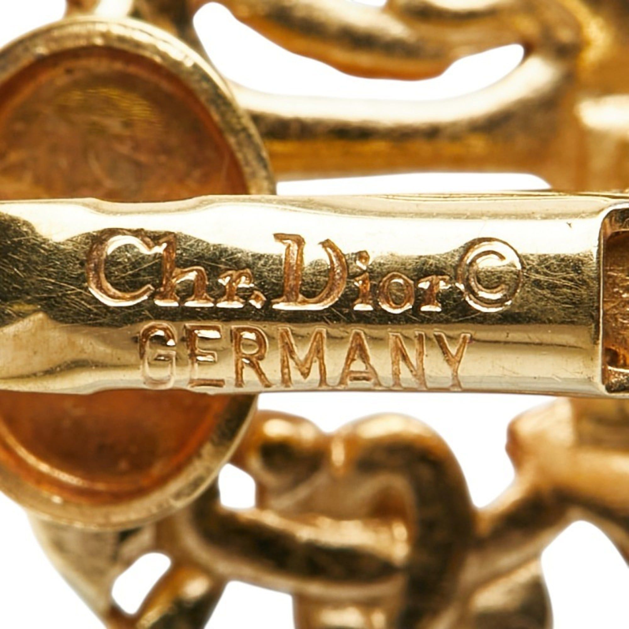 Dior Christian Dior Dior logo earrings, gold plated, for women. Size ONE SIZE - 4 Thumbnail