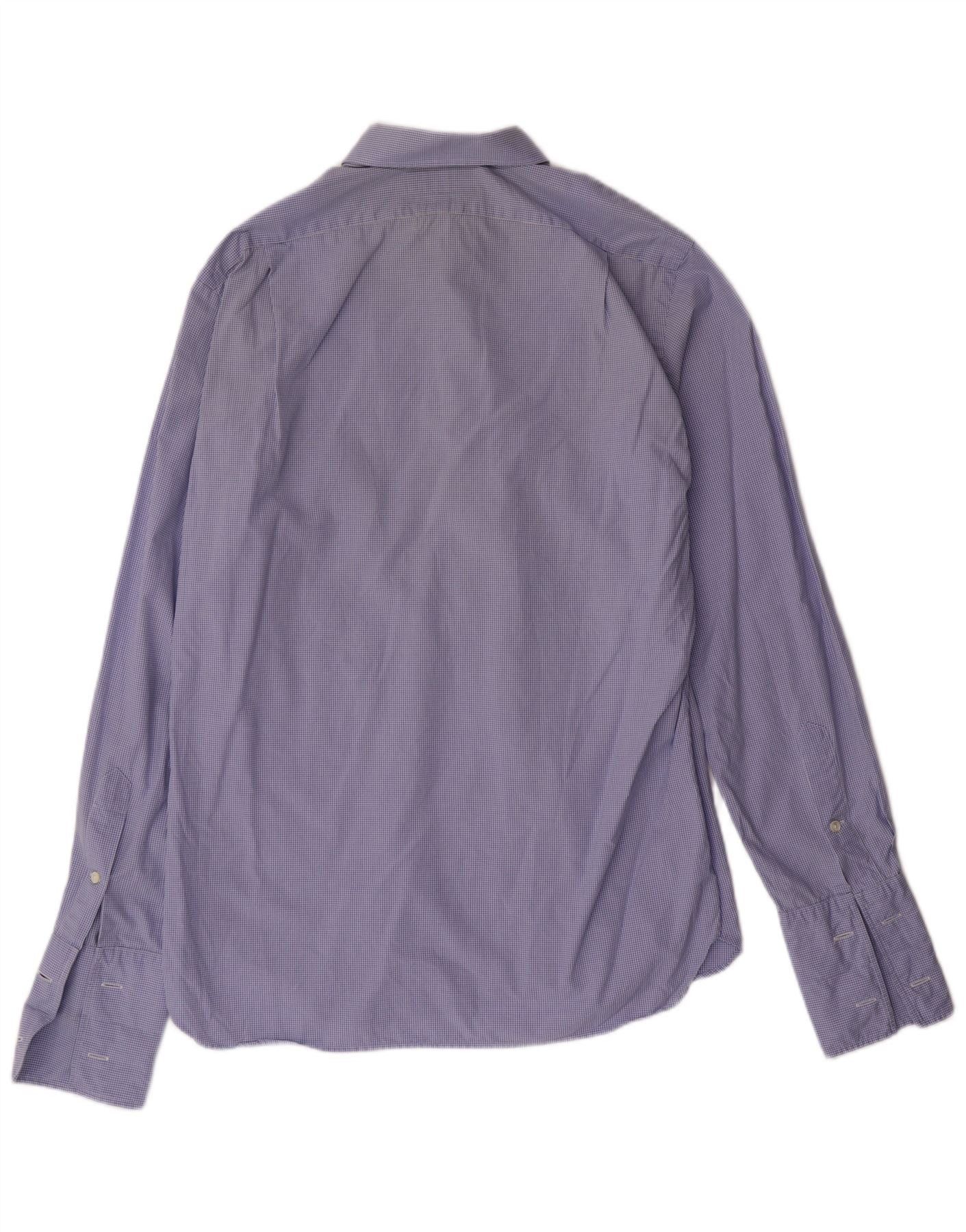 Polo Ralph Lauren Mens Formal Shirt 16 40/41 Large Blue Gingham Size US S / EU 44-46 / 1 - 2 Thumbnail