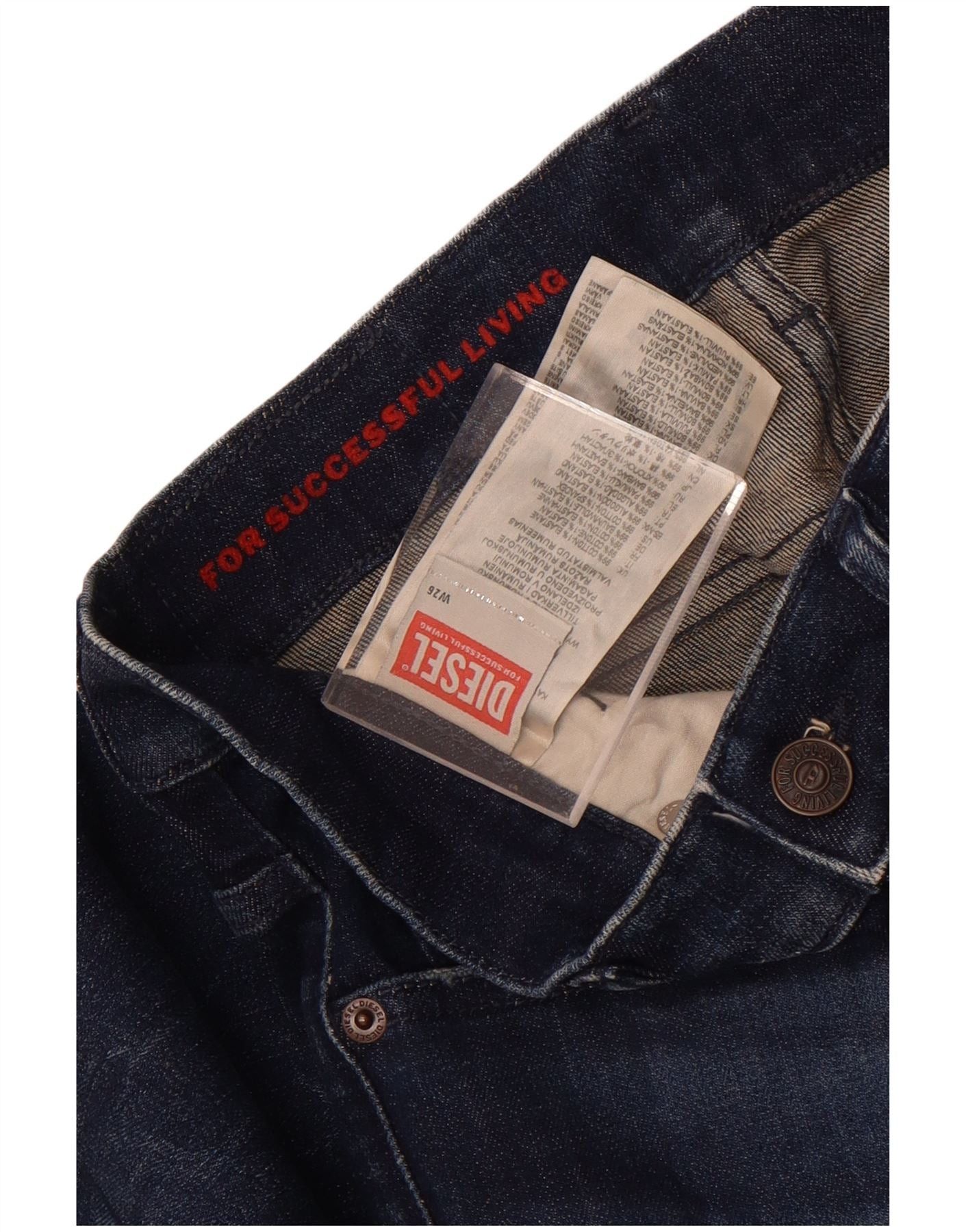 Diesel Womens Slim Jeans W26 L31 Blue Cotton Size 42" / US 20 - 3 Thumbnail