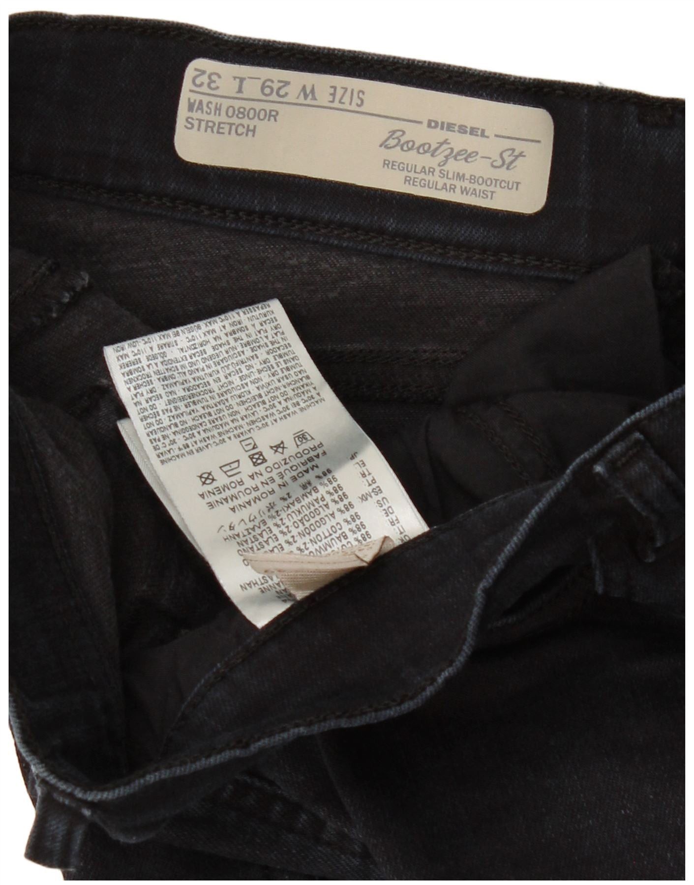 Diesel Womens Bootzee-St Regular Slim Fit Bootcut Jeans W29 L32 Nav Size 42" / US 20 - 3 Thumbnail