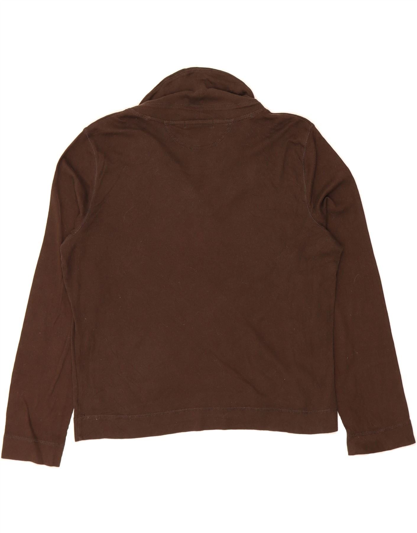 Ralph Lauren Womens Shawl Neck Sweatshirt Jumper UK 18 XL Brown Cotton Size XL / US 12-14 / IT 48-50 - 2 Thumbnail