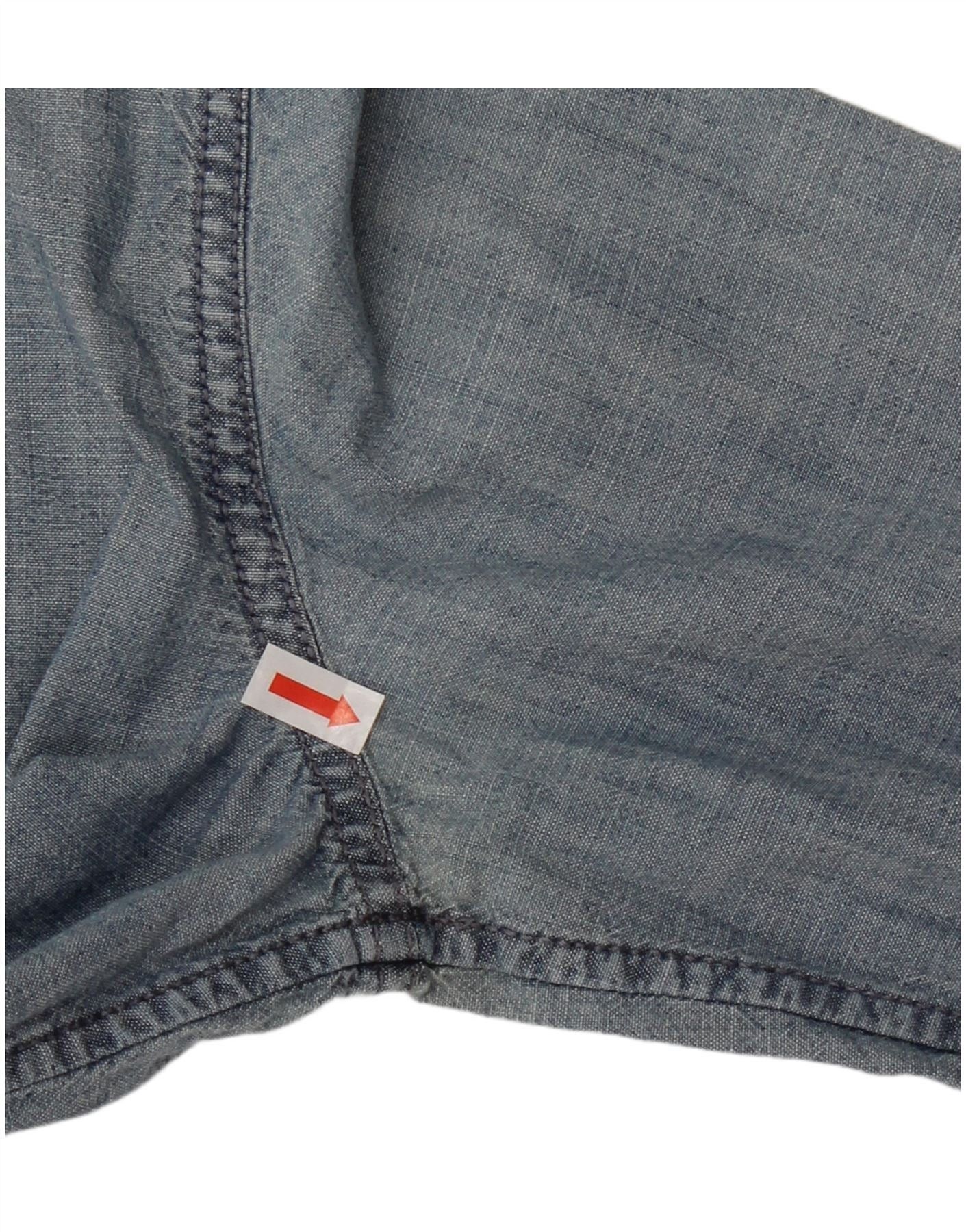 Ralph Lauren Womens Petite Denim Shirt UK 10 Small Blue Cotton Size XS / US 0-2 / IT 36-38 - 3 Thumbnail