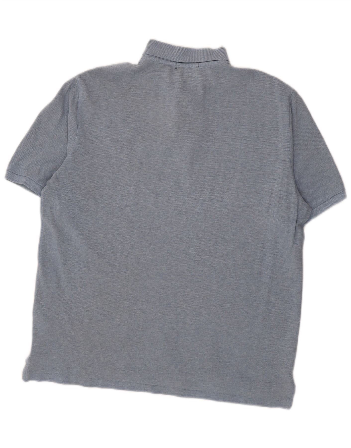 Polo Ralph Lauren Mens Custom Slim Fit Polo Shirt Large Blue Cotton Size US M / EU 48-50 / 2 - 2 Thumbnail