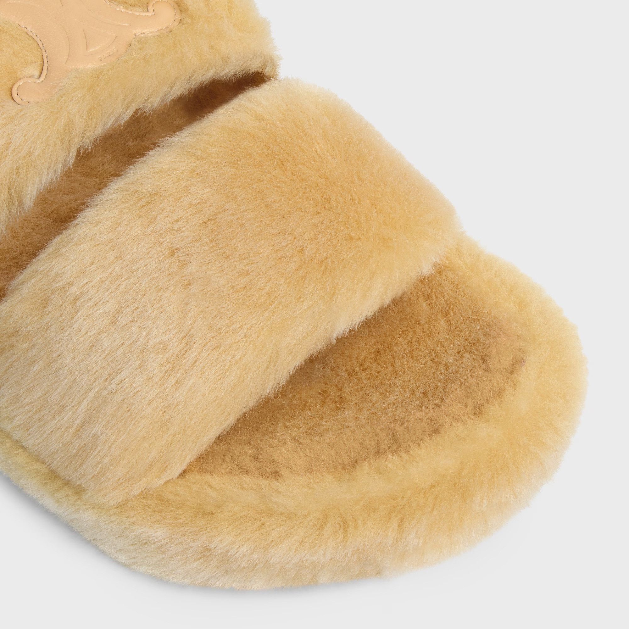 Celine Celine Triomphe Shearling Slides IT 39 Women - USA Duties Paid Size US 9 / IT 39 - 4 Thumbnail