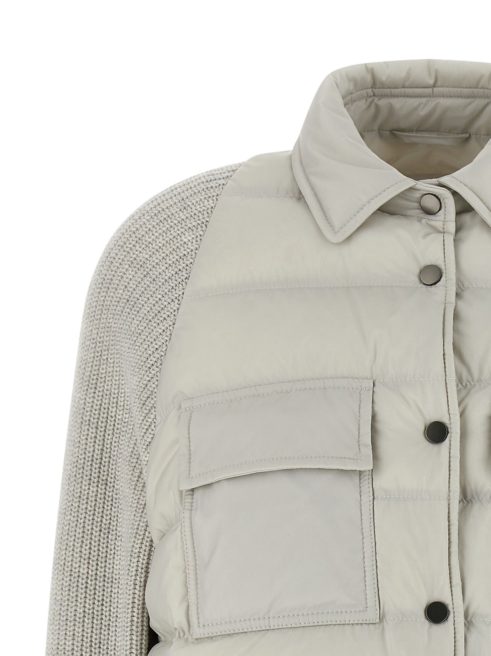 Brunello Cucinelli 'Shiny Flap Detail' down jacket Size S / US 4 / IT 40 - 3 Thumbnail