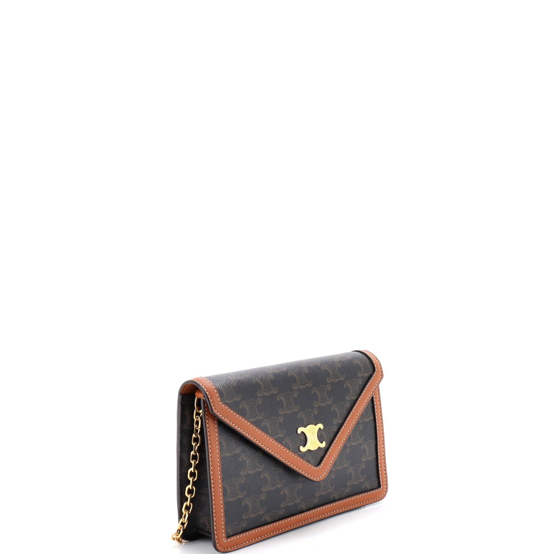 Celine Triomphe Envelope Flap Wallet on Chain Size ONE SIZE - 2 Thumbnail