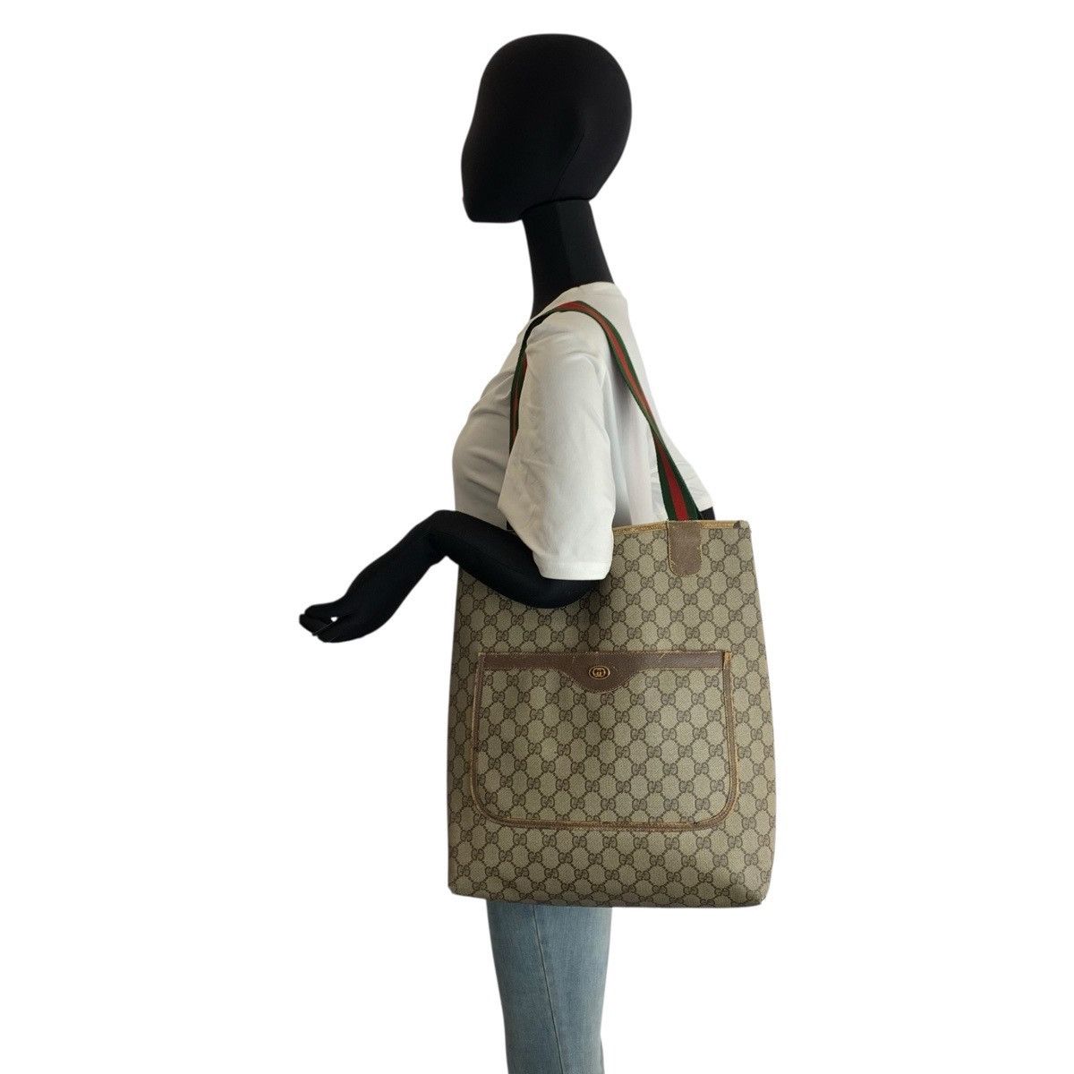 Gucci Gucci Gucci GG Supreme Canvas Leather 2way Tote Bag Textile Shoulder Bag 39 02 003 DUTY FREE for USA Size ONE SIZE - 6 Thumbnail