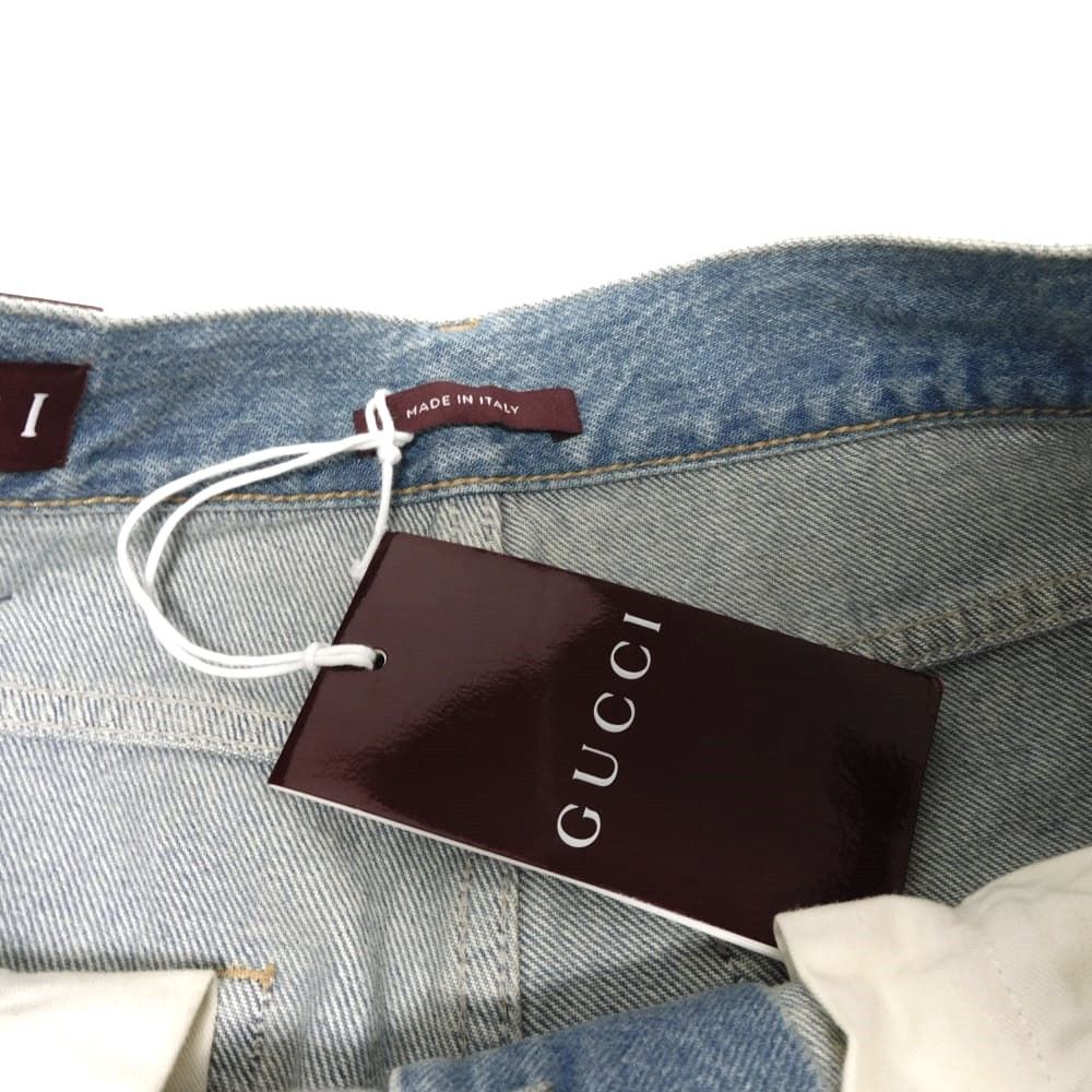 Gucci Gucci Gucci Tapered Fit Denim Pants Textile Jeans 796360 XDC6P 4206 DUTY FREE for USA Size ONE SIZE - 4 Thumbnail