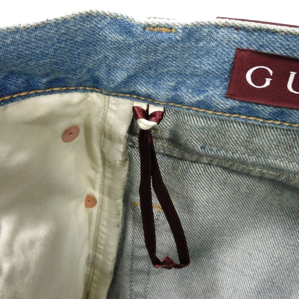 Gucci Gucci Gucci Tapered Fit Denim Pants Textile Jeans 796360 XDC6P 4206 DUTY FREE for USA Size ONE SIZE - 6 Thumbnail