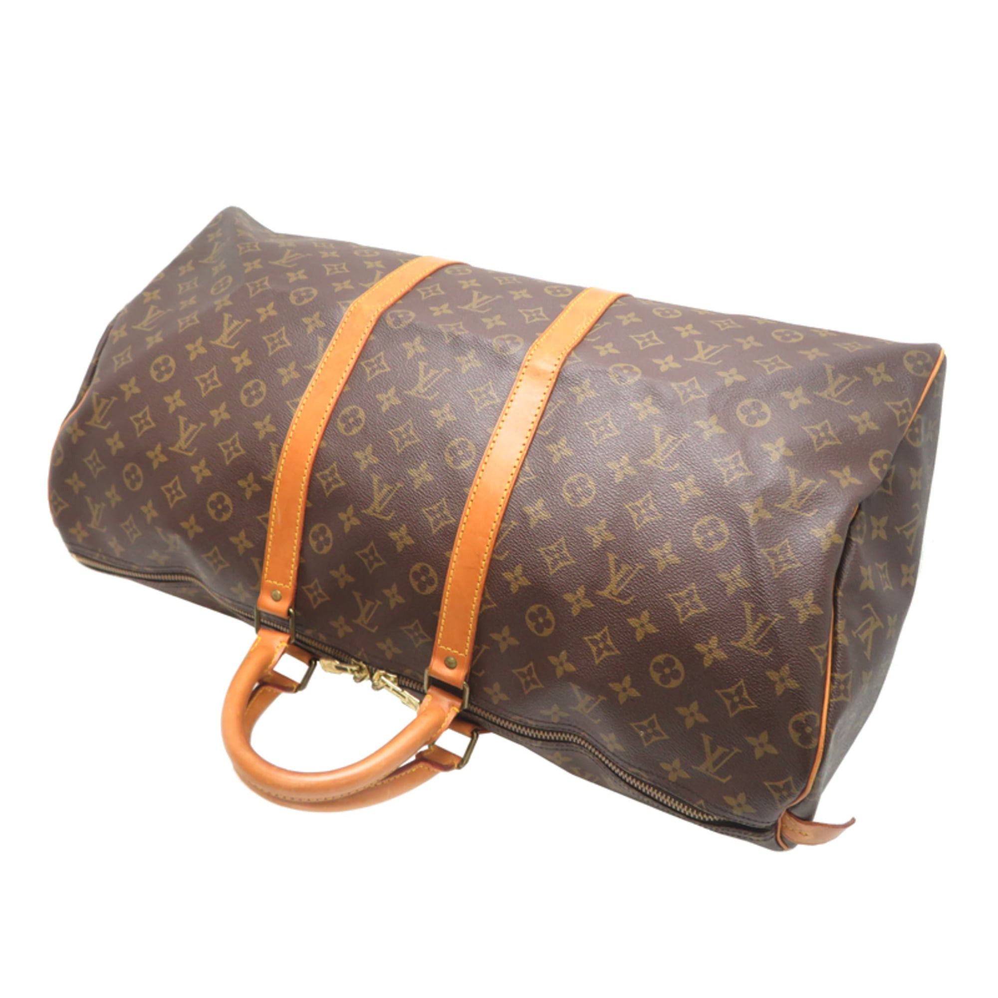 Louis Vuitton Louis Vuitton Keepall 55 Boston Bag for Men and Women, M41424 (Discontinued) Monogram Brown Size ONE SIZE - 4 Thumbnail