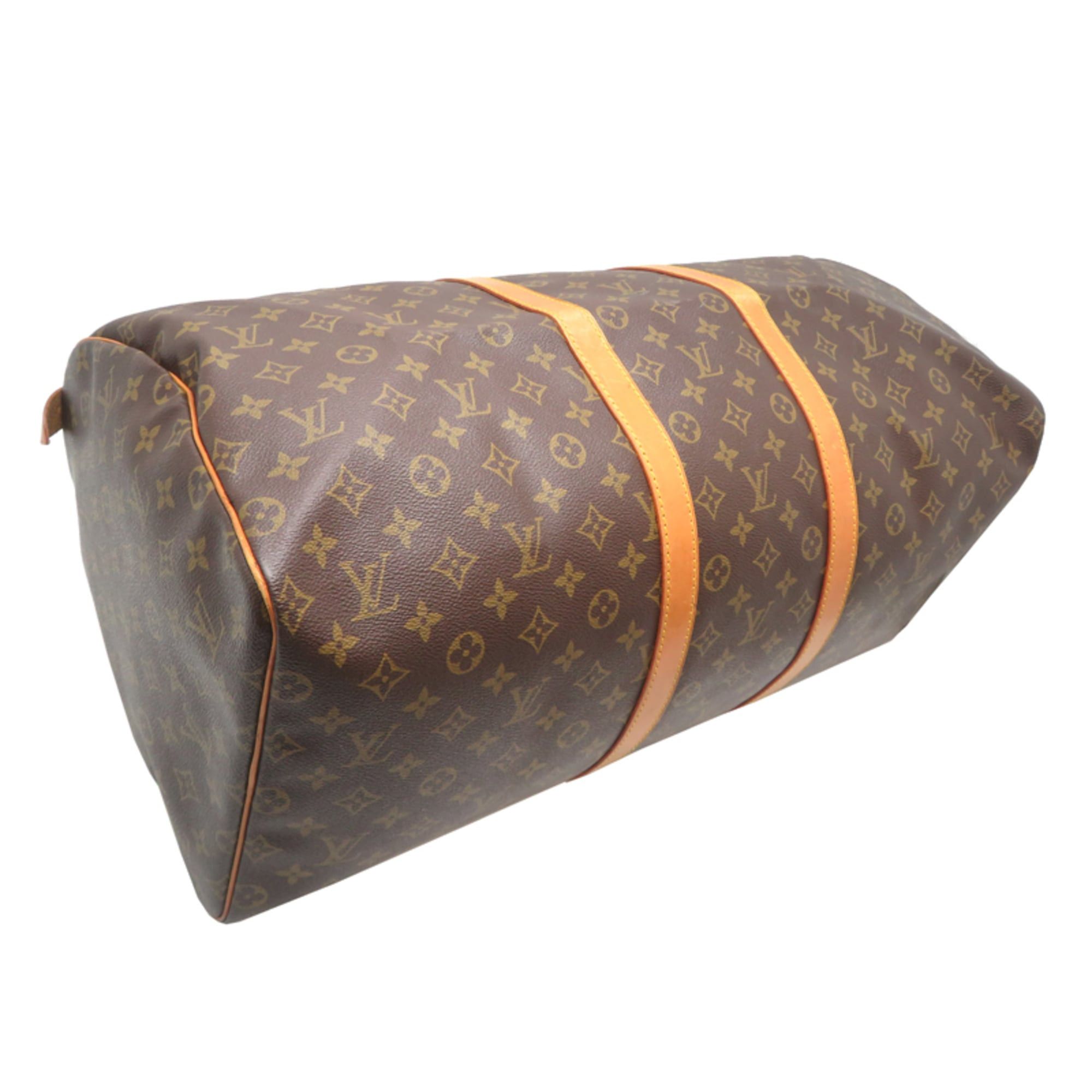 Louis Vuitton Louis Vuitton Keepall 55 Boston Bag for Men and Women, M41424 (Discontinued) Monogram Brown Size ONE SIZE - 3 Thumbnail