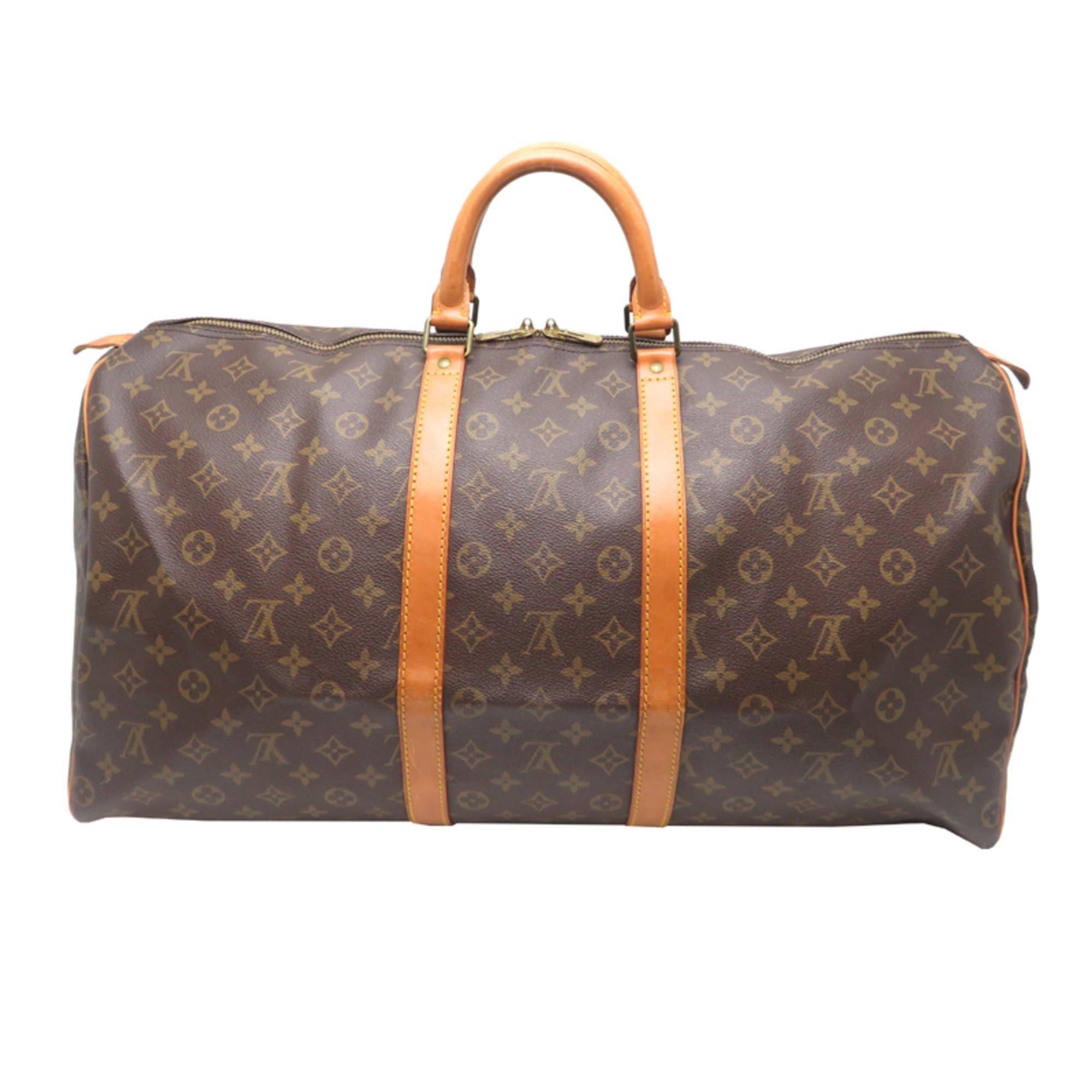 Louis Vuitton Louis Vuitton Keepall 55 Boston Bag for Men and Women, M41424 (Discontinued) Monogram Brown Size ONE SIZE - 2 Thumbnail