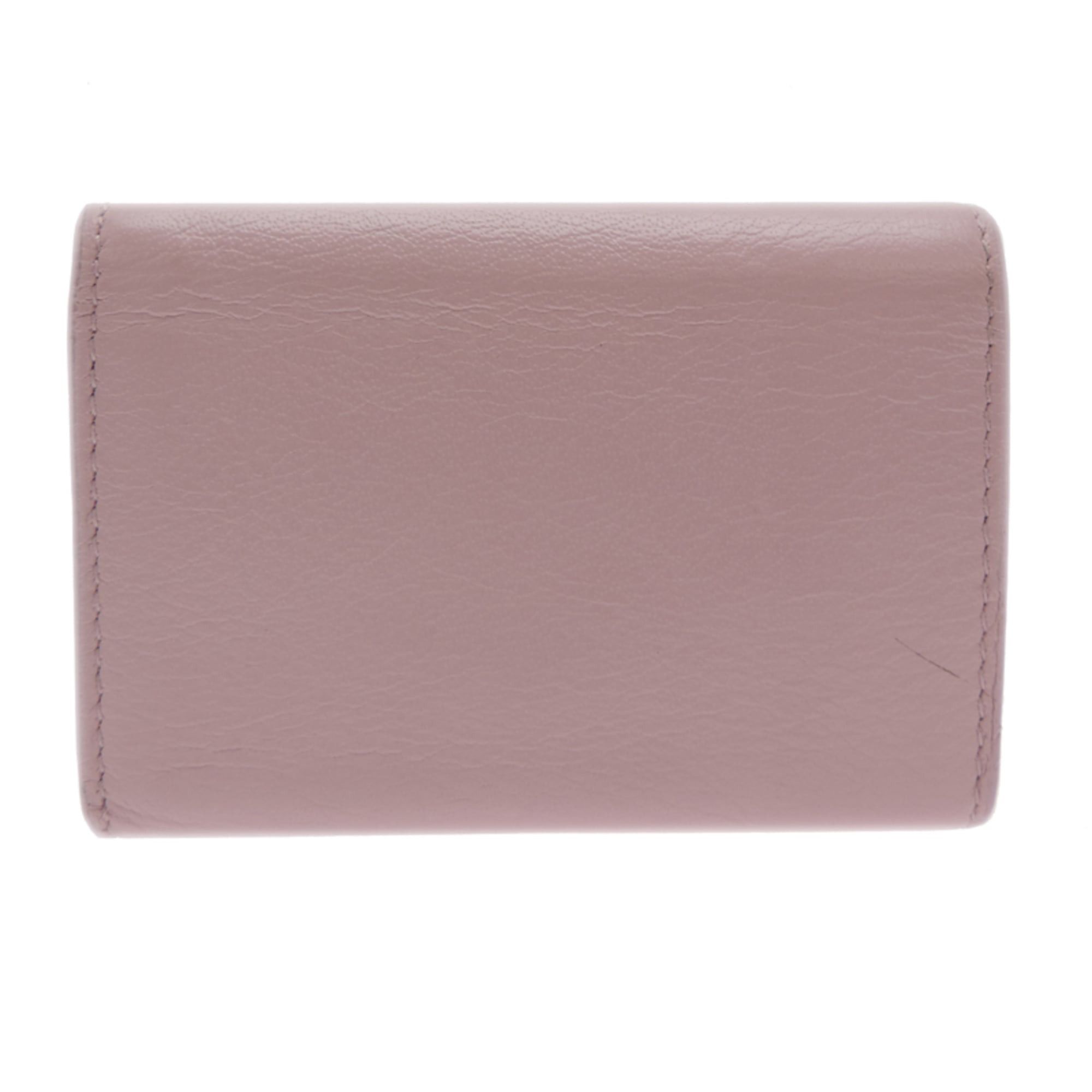 Balenciaga Balenciaga Paper Mini Wallet, Women's Tri-fold 391446, Pink Leather Size ONE SIZE - 2 Thumbnail