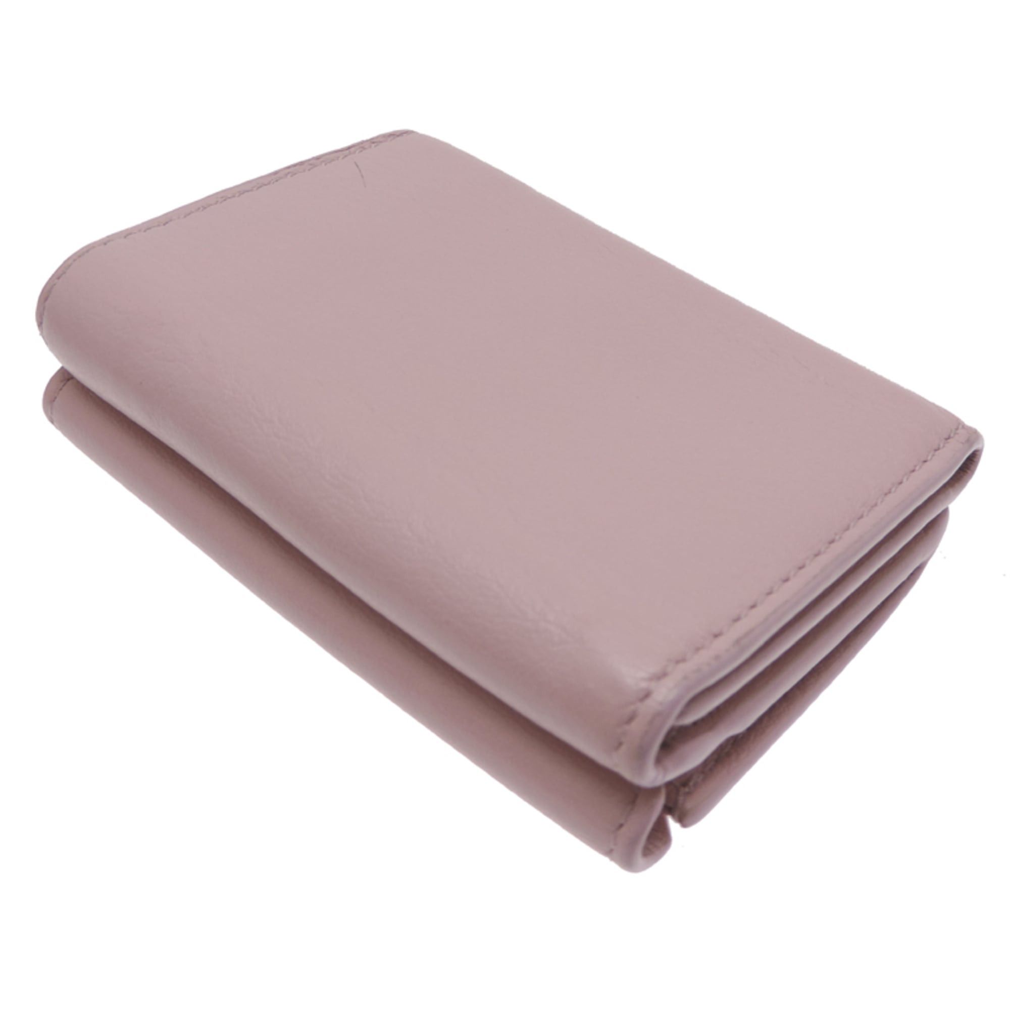 Balenciaga Balenciaga Paper Mini Wallet, Women's Tri-fold 391446, Pink Leather Size ONE SIZE - 4 Thumbnail