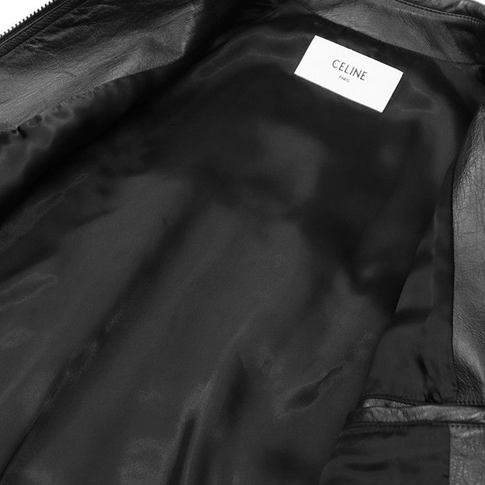 Celine Celine Celine Soft Lambskin Leather Jacket Leather Outerwear 2E499280D DUTY FREE for USA Size ONE SIZE - 13 Thumbnail