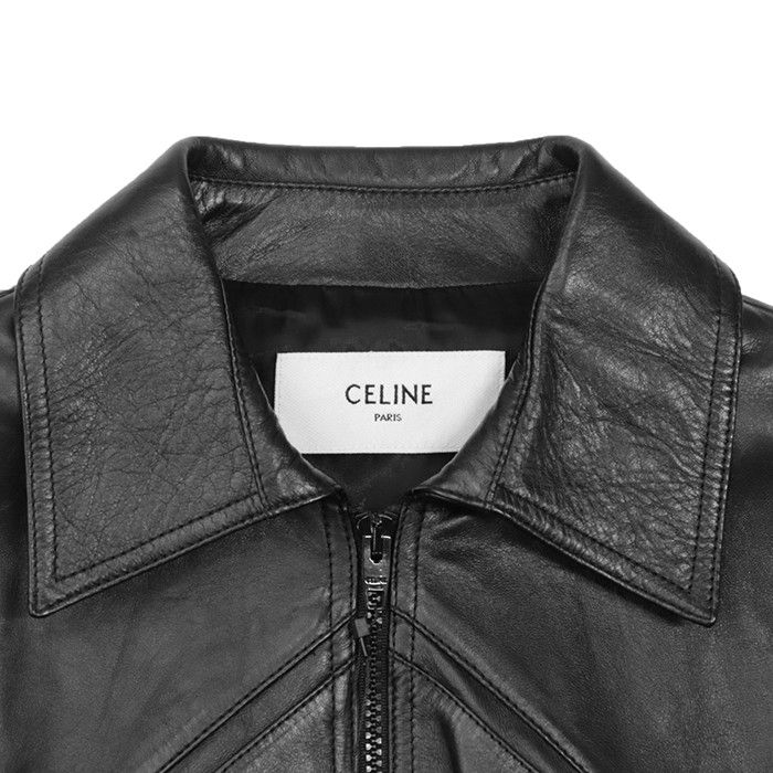 Celine Celine Celine Soft Lambskin Leather Jacket Leather Outerwear 2E499280D DUTY FREE for USA Size ONE SIZE - 2 Thumbnail