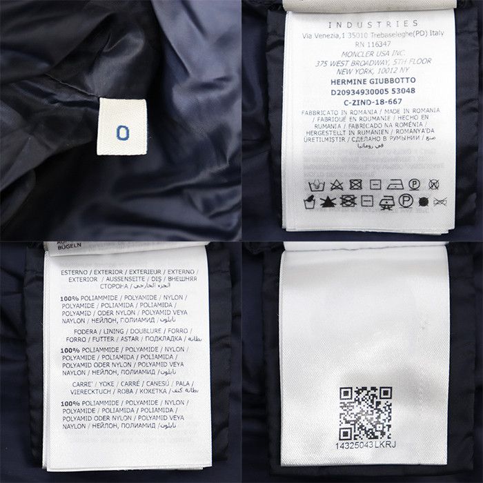 Moncler Moncler Moncler HERMINE Nylon Down Coat Textile Outerwear DUTY FREE for USA Size ONE SIZE - 10 Thumbnail