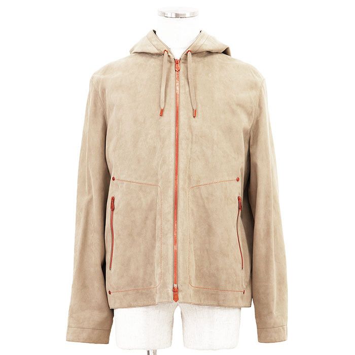 Hermes Hermes Hermès 50 Reindeer Leather Jacket Leather Outerwear DUTY FREE for USA Size ONE SIZE - 2 Thumbnail