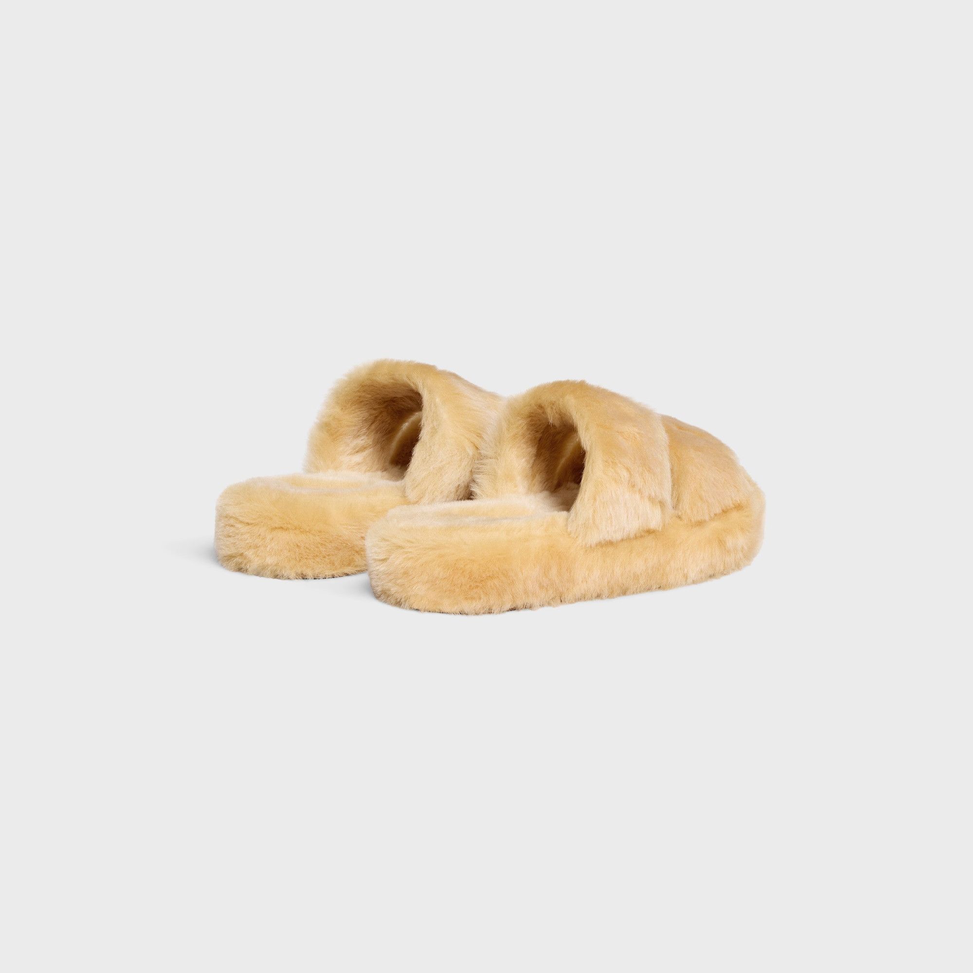 Celine Celine Triomphe Shearling Slides IT 40 Women - USA Duties Paid Size US 10 / IT 40 - 3 Thumbnail