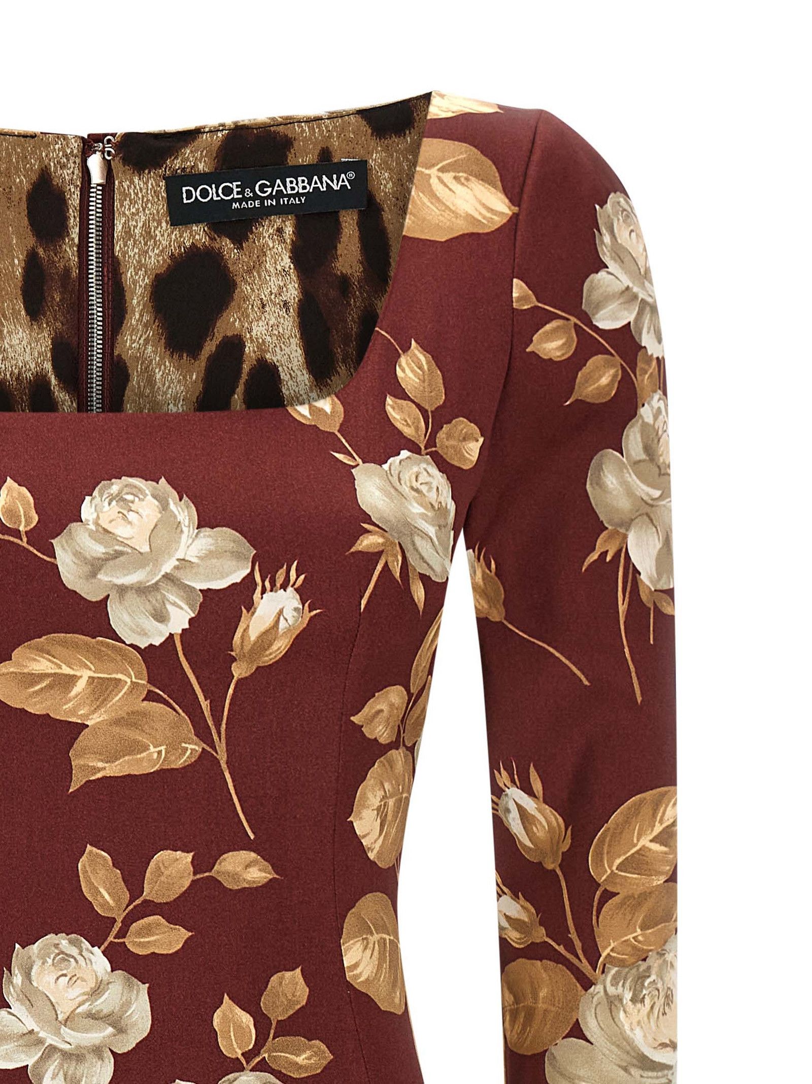 Dolce & Gabbana Rose Print Dress Size XS / US 0-2 / IT 36-38 - 3 Thumbnail