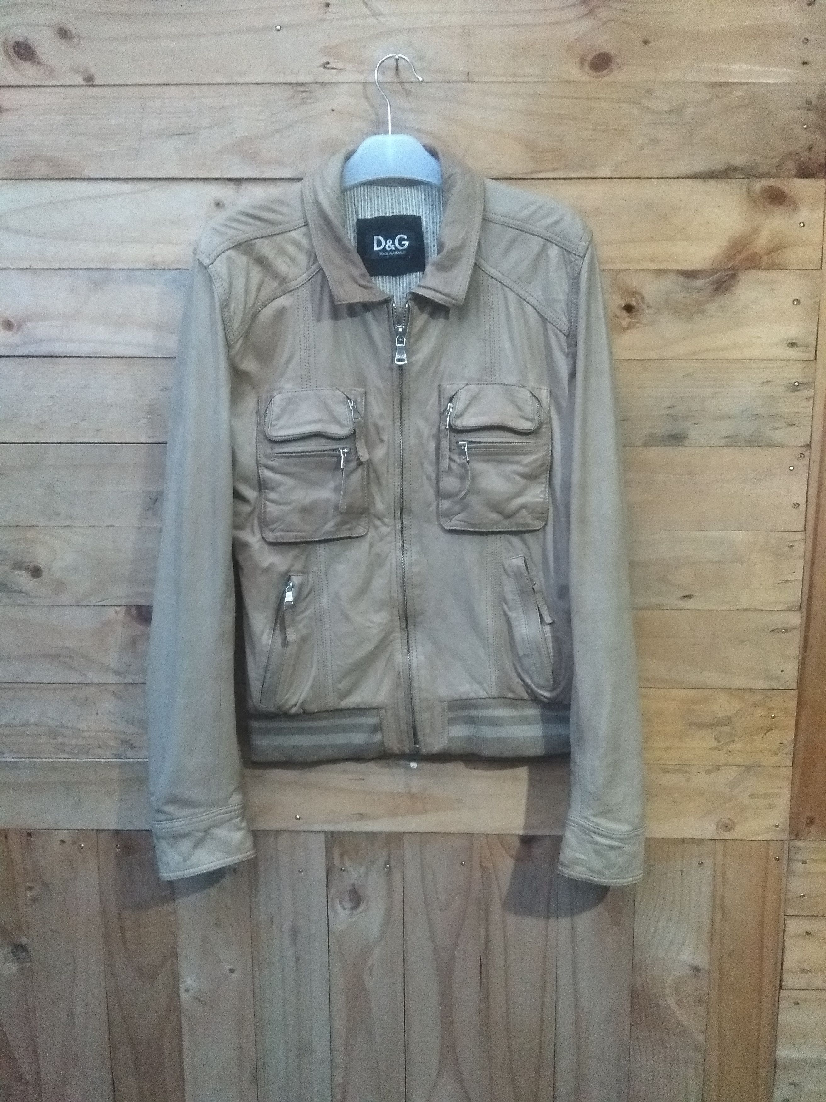 Designer × Dolce & Gabbana DOLCE & GABBANA LEATHER CASUAL FASHION JACKET Size US S / EU 44-46 / 1 - 1 Thumbnail
