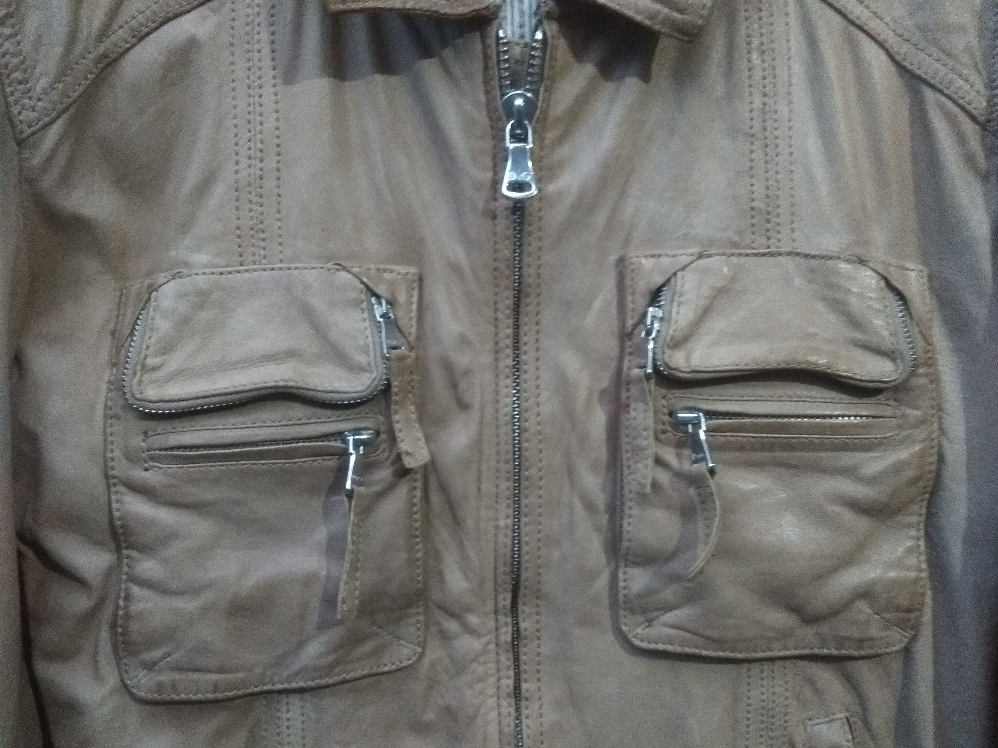 Designer × Dolce & Gabbana DOLCE & GABBANA LEATHER CASUAL FASHION JACKET Size US S / EU 44-46 / 1 - 6 Thumbnail