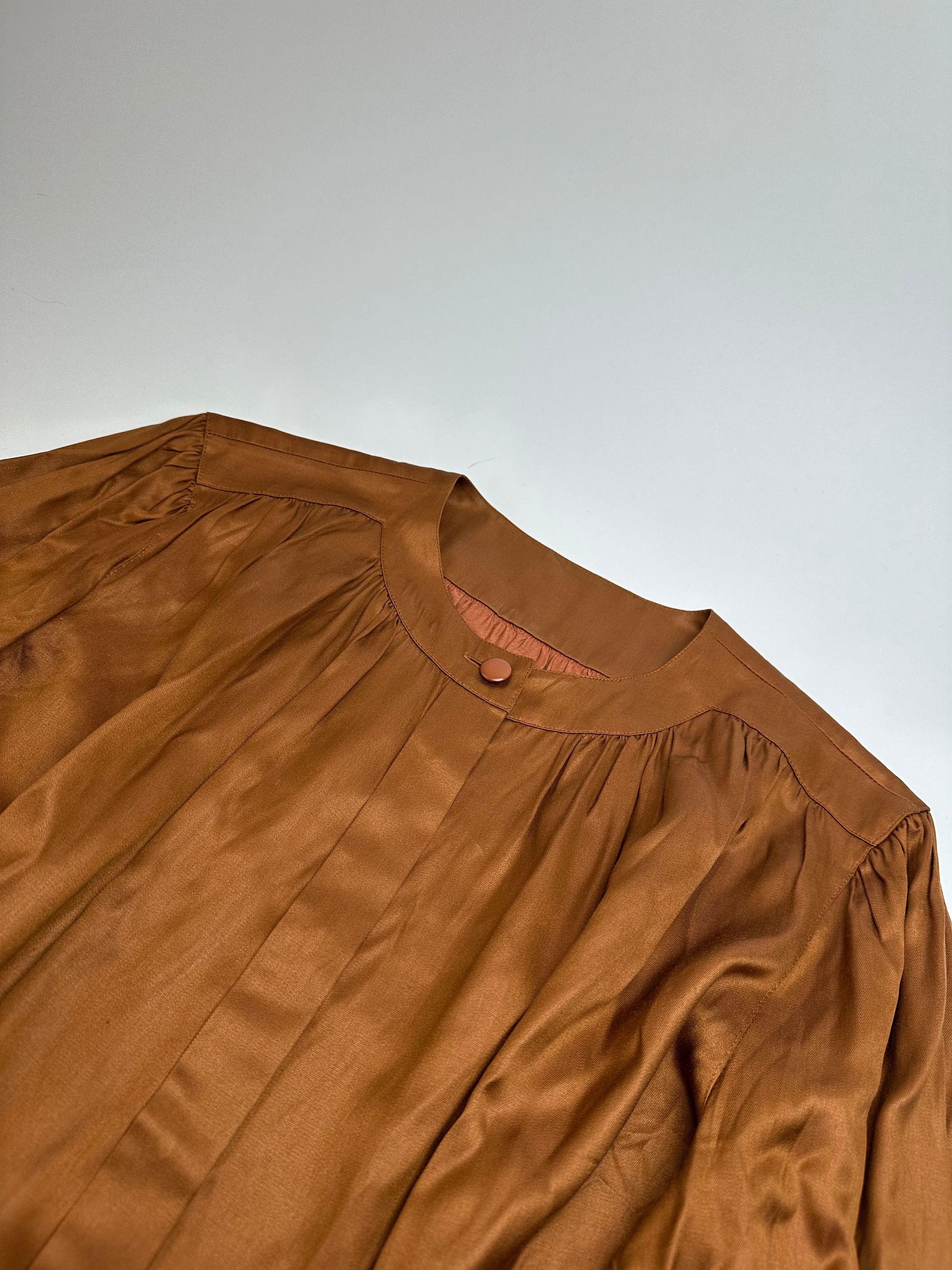 Dior Vintage Silk Blouse Brown Orange M Size M / US 6-8 / IT 42-44 - 7 Thumbnail