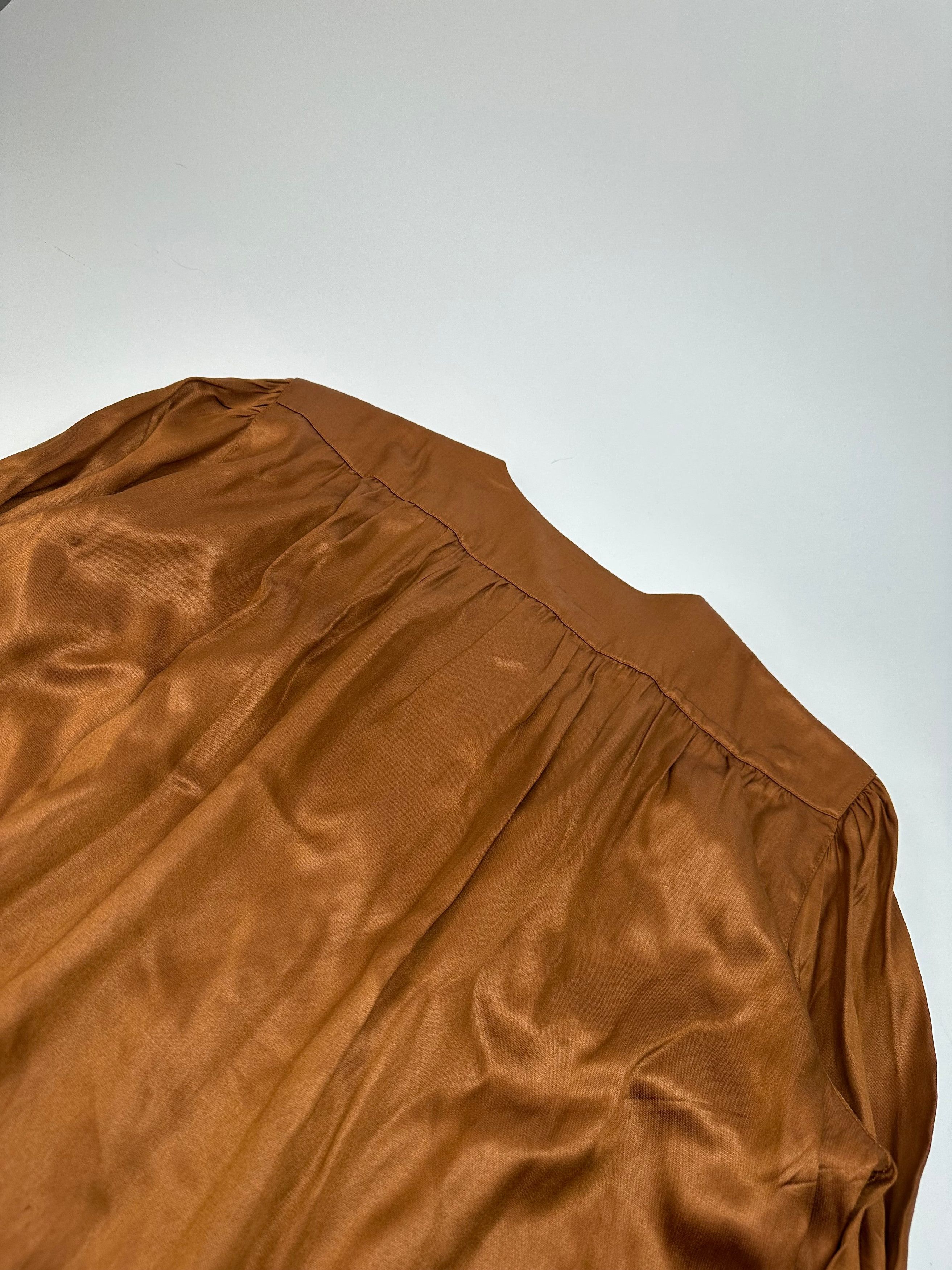 Dior Vintage Silk Blouse Brown Orange M Size M / US 6-8 / IT 42-44 - 11 Thumbnail
