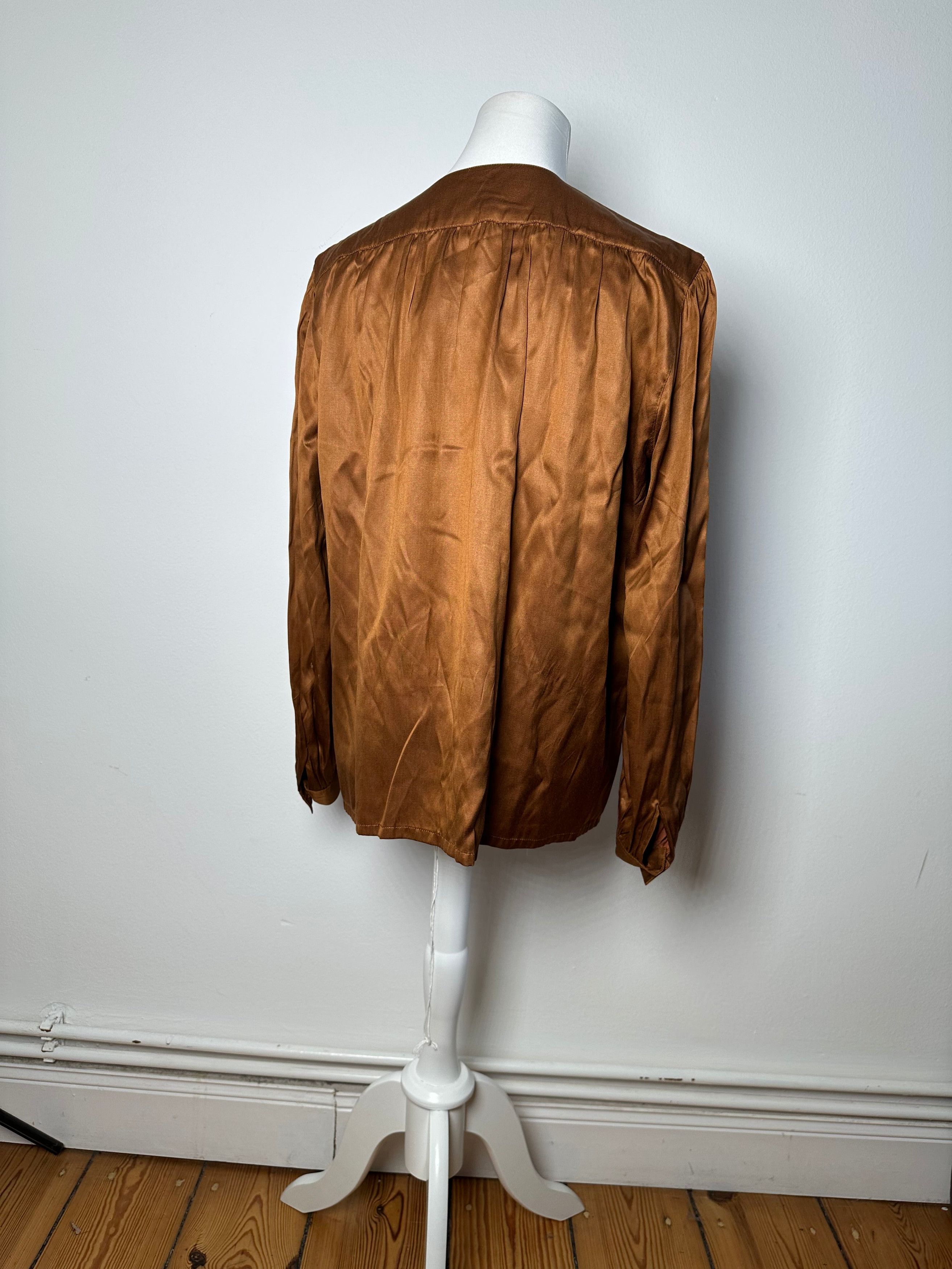 Dior Vintage Silk Blouse Brown Orange M Size M / US 6-8 / IT 42-44 - 4 Thumbnail