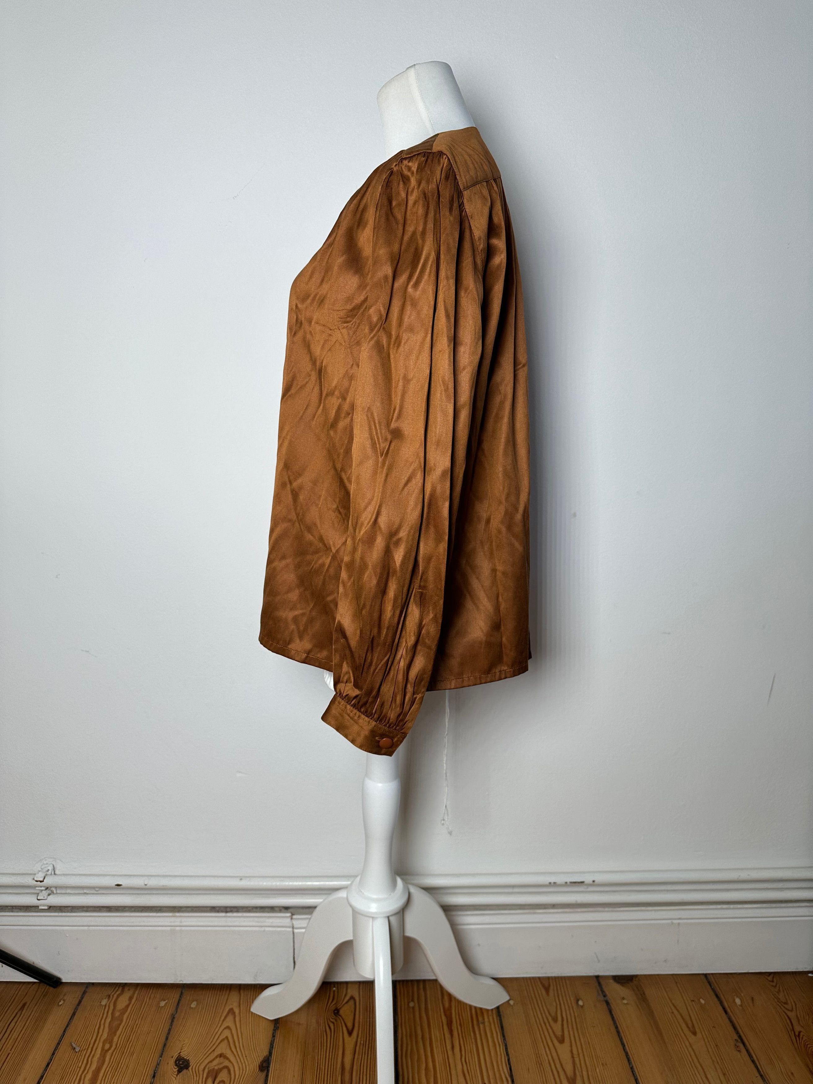 Dior Vintage Silk Blouse Brown Orange M Size M / US 6-8 / IT 42-44 - 3 Thumbnail