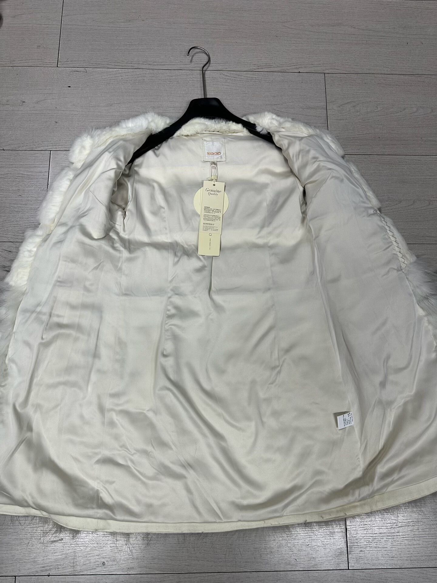 Japanese Brand Soft Rabbit Fur Unique Design Coat Size XS / US 0-2 / IT 36-38 - 3 Thumbnail