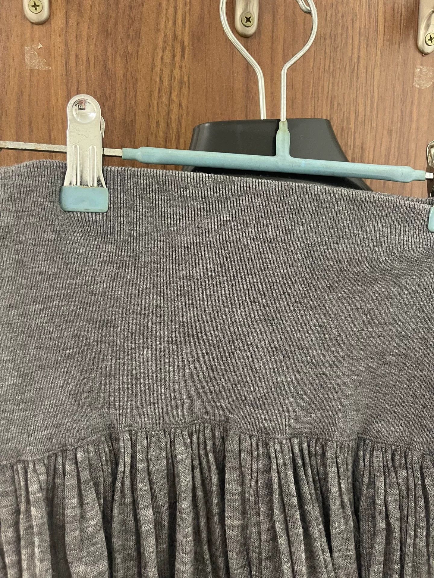 Japanese Brand Gray Knit Midi Skirt Size 30" / US 8 / IT 44 - 4 Thumbnail