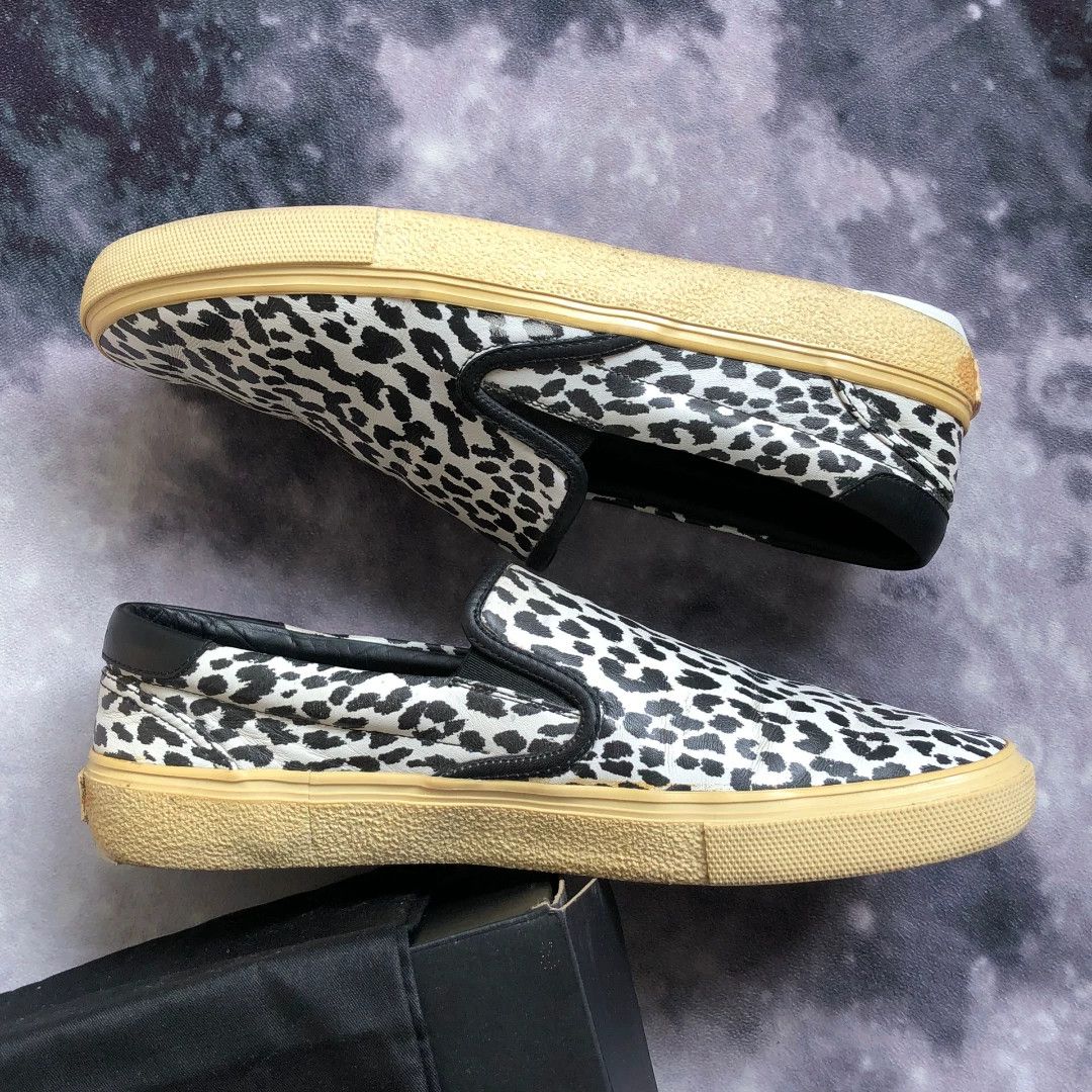 Saint Laurent Paris Saint Laurent Babycat White Leopard Slip On Size US 10 / EU 43 - 5 Thumbnail