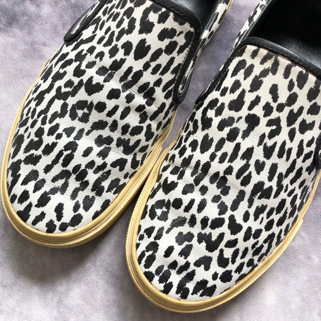Saint Laurent Paris Saint Laurent Babycat White Leopard Slip On Size US 10 / EU 43 - 3 Thumbnail