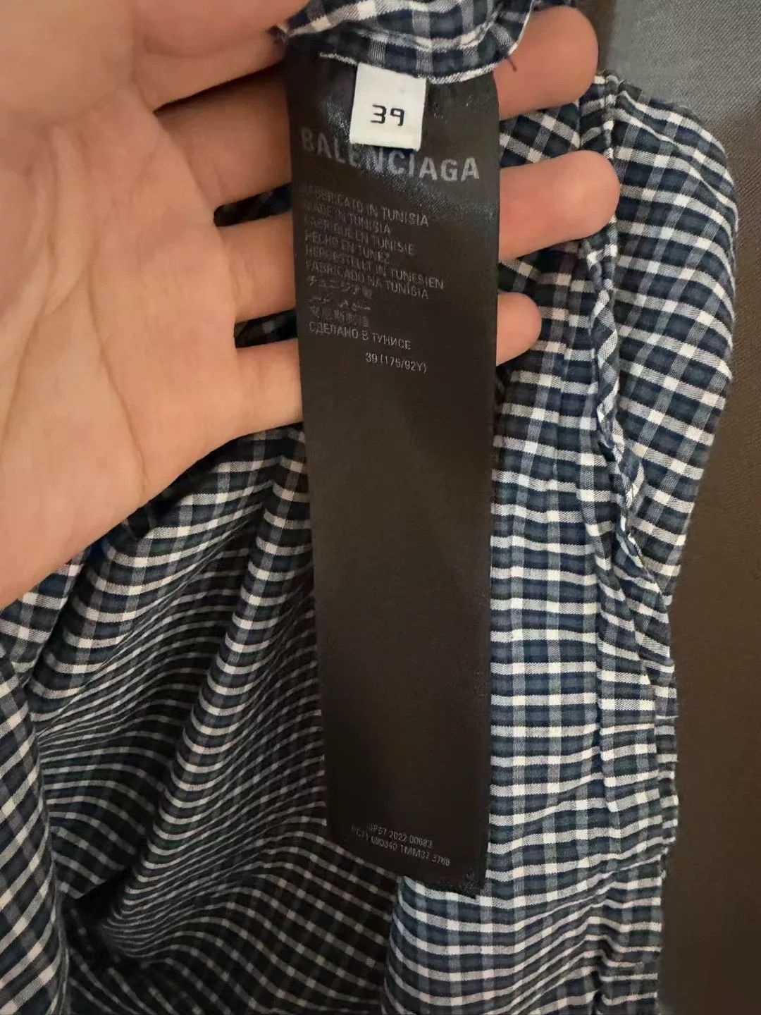 Japanese Brand Balenciaga Plaid Long-Sleeve Shirt Size US M / EU 48-50 / 2 - 4 Thumbnail