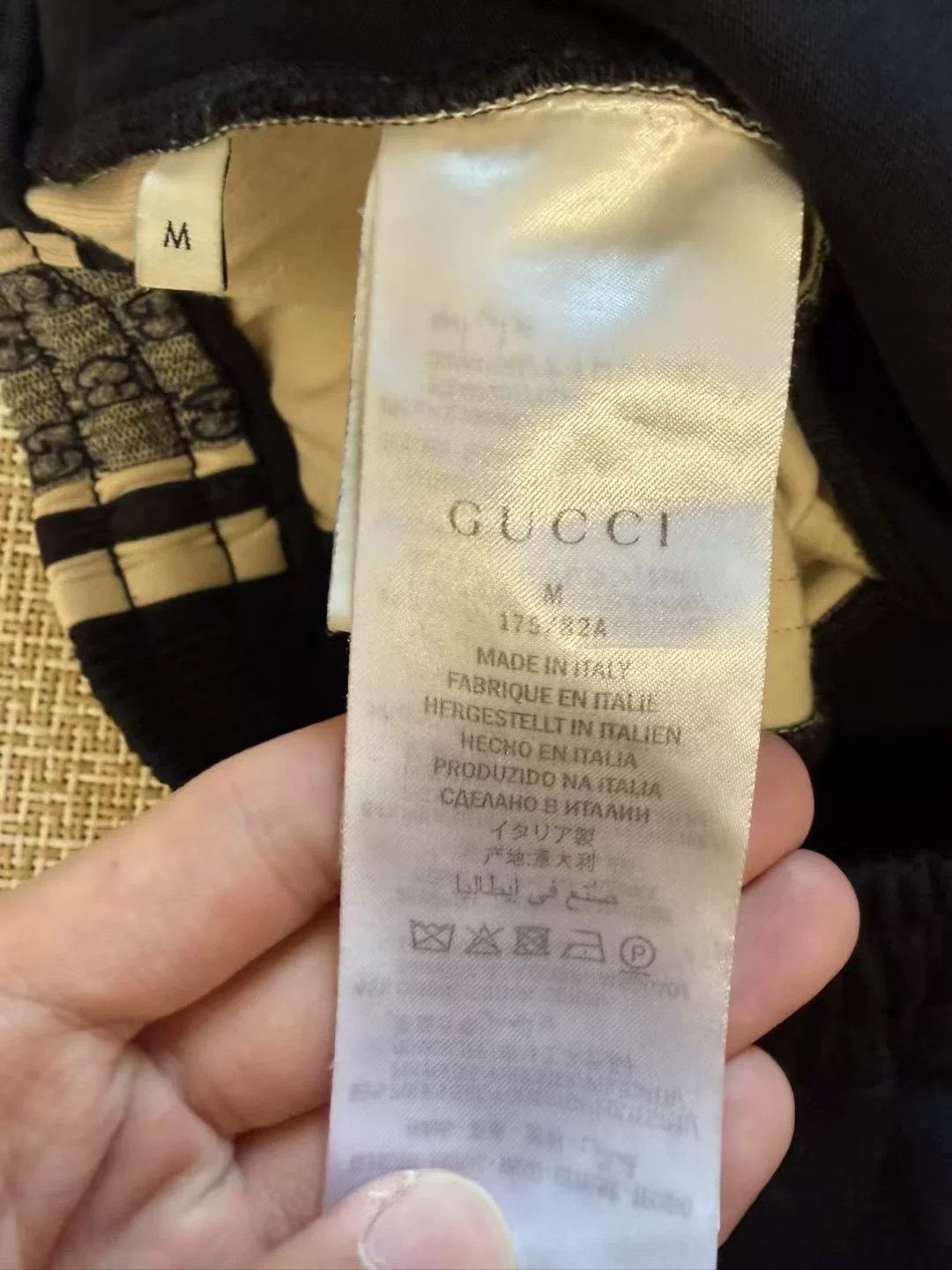 Japanese Brand Gucci Black Snake Print Logo Sweatpants M Size US 30 / EU 46 - 4 Thumbnail