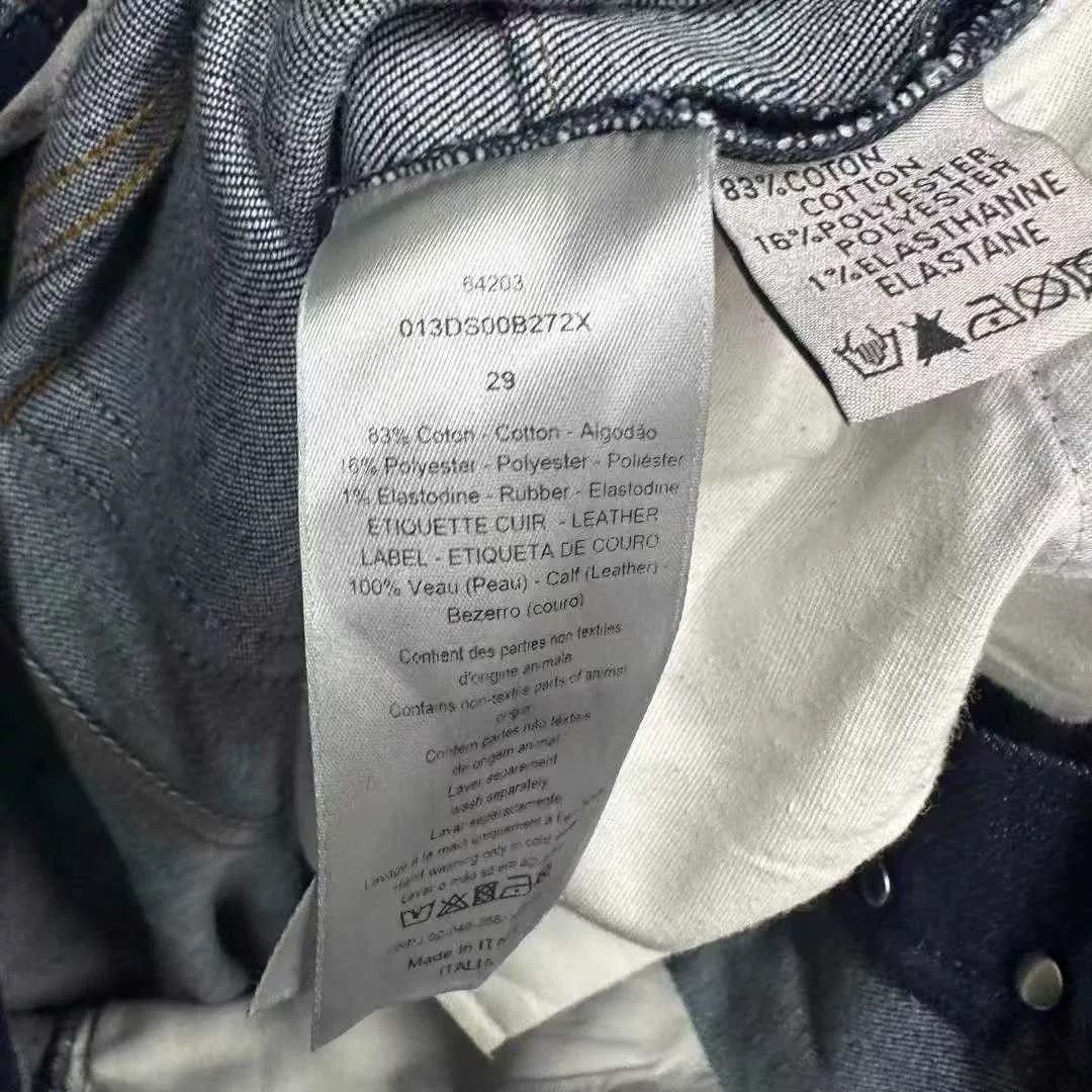 Japanese Brand Dior Logo Lined Hem Jeans Size 29 Size 29" - 4 Thumbnail