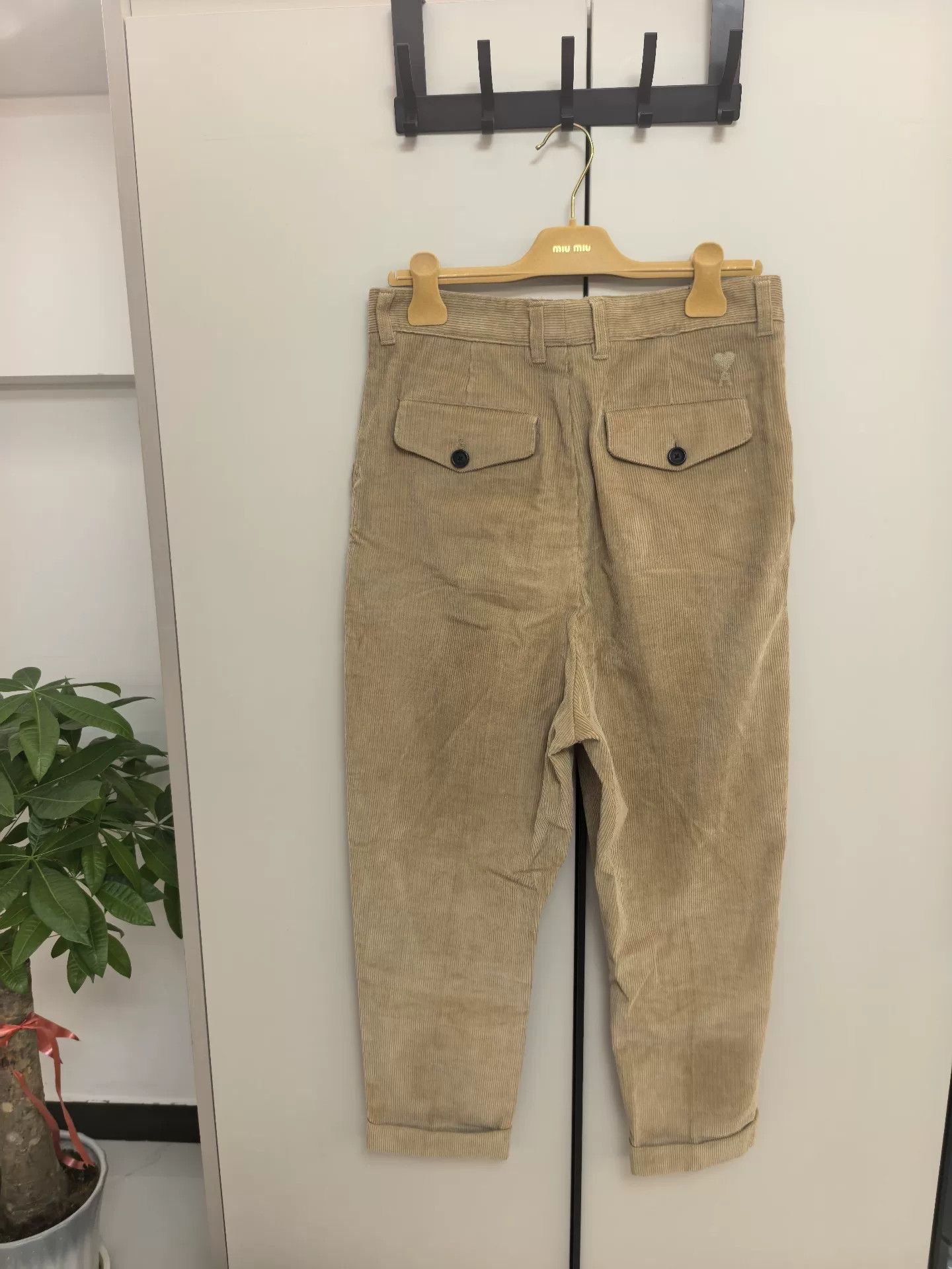 Japanese Brand AMIPARIS Solid Corduroy Ankle Trousers Size US 28 / EU 44 - 2 Thumbnail