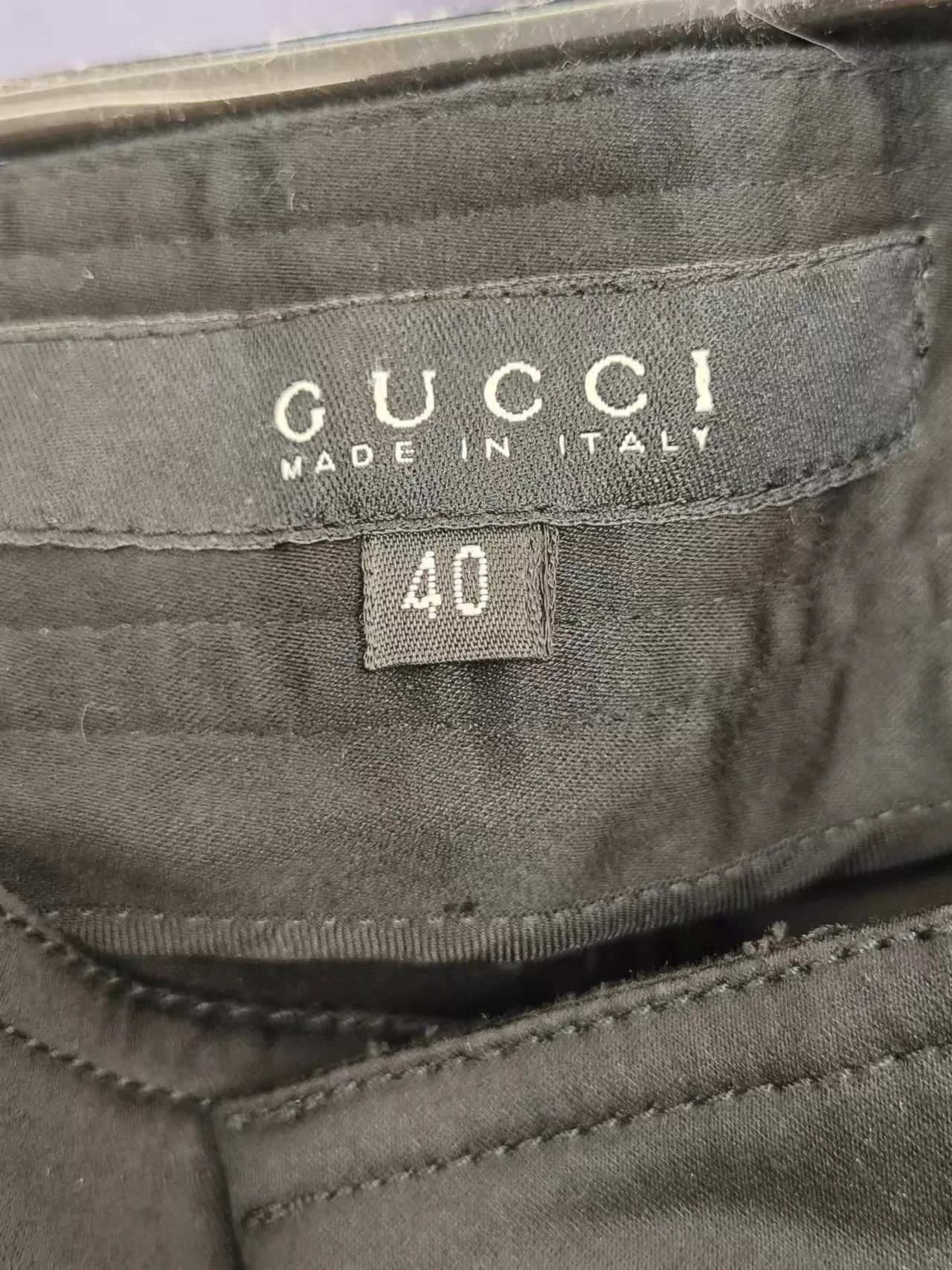 Japanese Brand Gucci Women's Black Casual Straight-Leg Pants Size 40" / US 18 - 4 Thumbnail