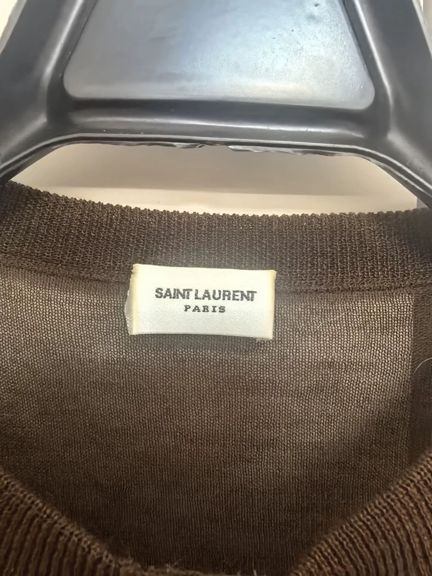 Saint Laurent Paris Saint Laurent Solid Henley Knit Shirt Size S / US 4 / IT 40 - 3 Thumbnail