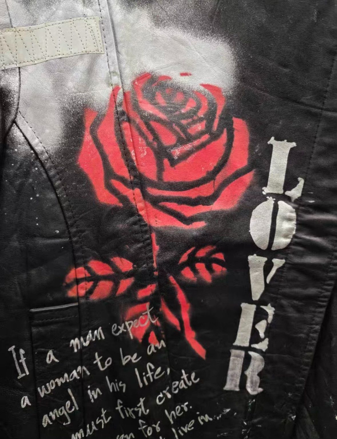 Japanese Brand NIGHTMARKET IT Graffiti Leather Jacket Size M / US 6-8 / IT 42-44 - 3 Thumbnail