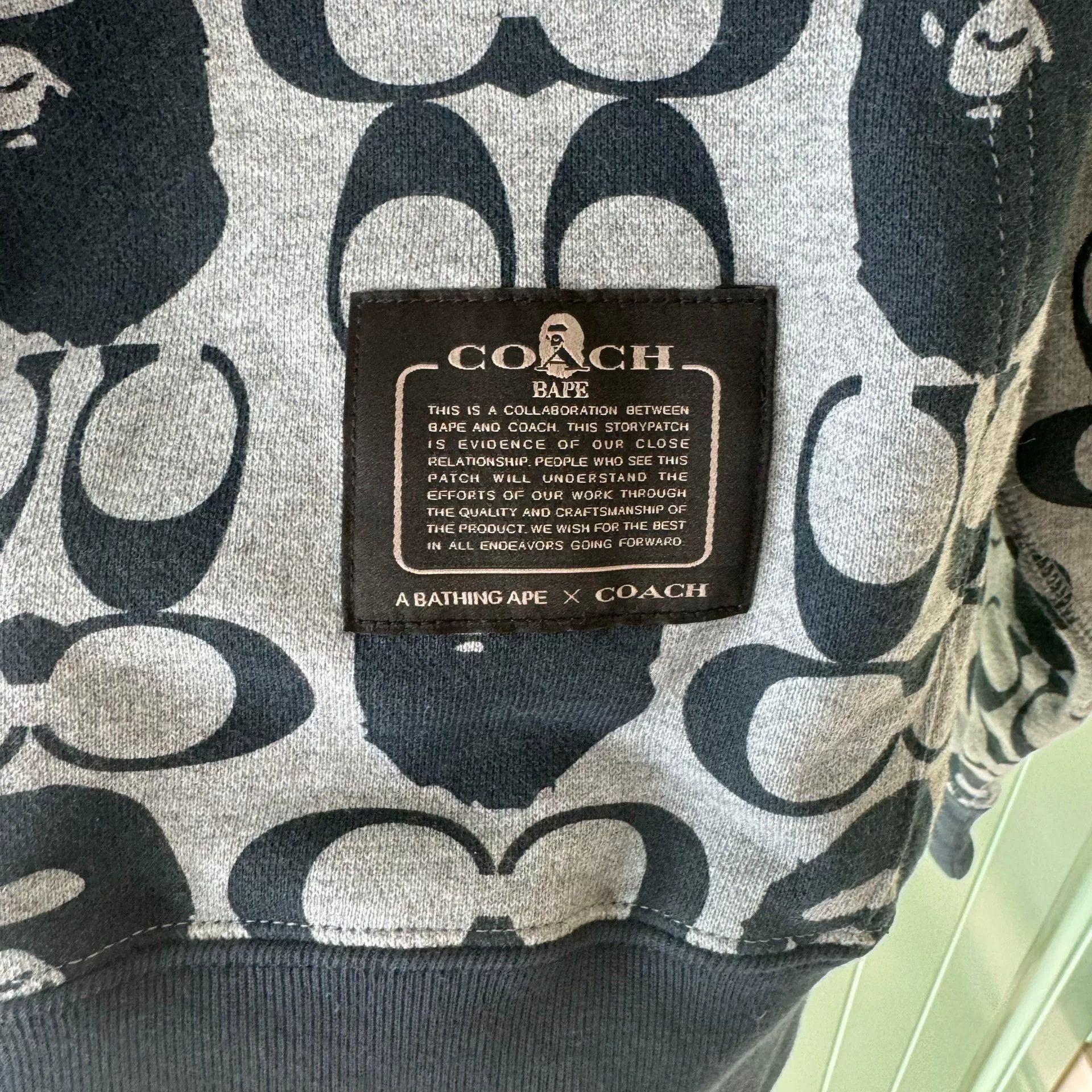 Japanese Brand COACH X BAPE All-Over Logo Hoodie Men Size US M / EU 48-50 / 2 - 8 Thumbnail
