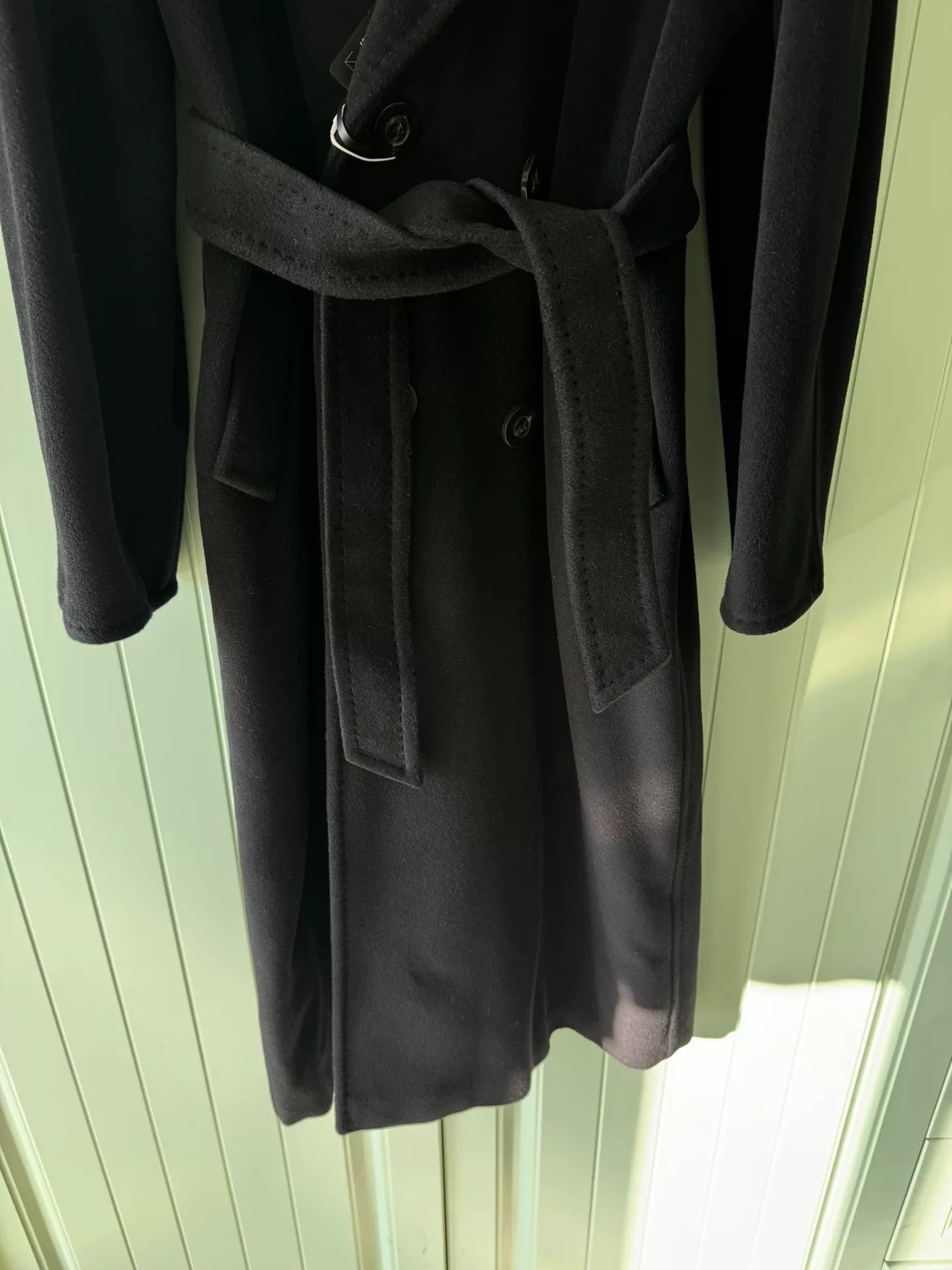 Max Mara MaxMara 101801 Black Wool Coat Size S / US 4 / IT 40 - 8 Thumbnail