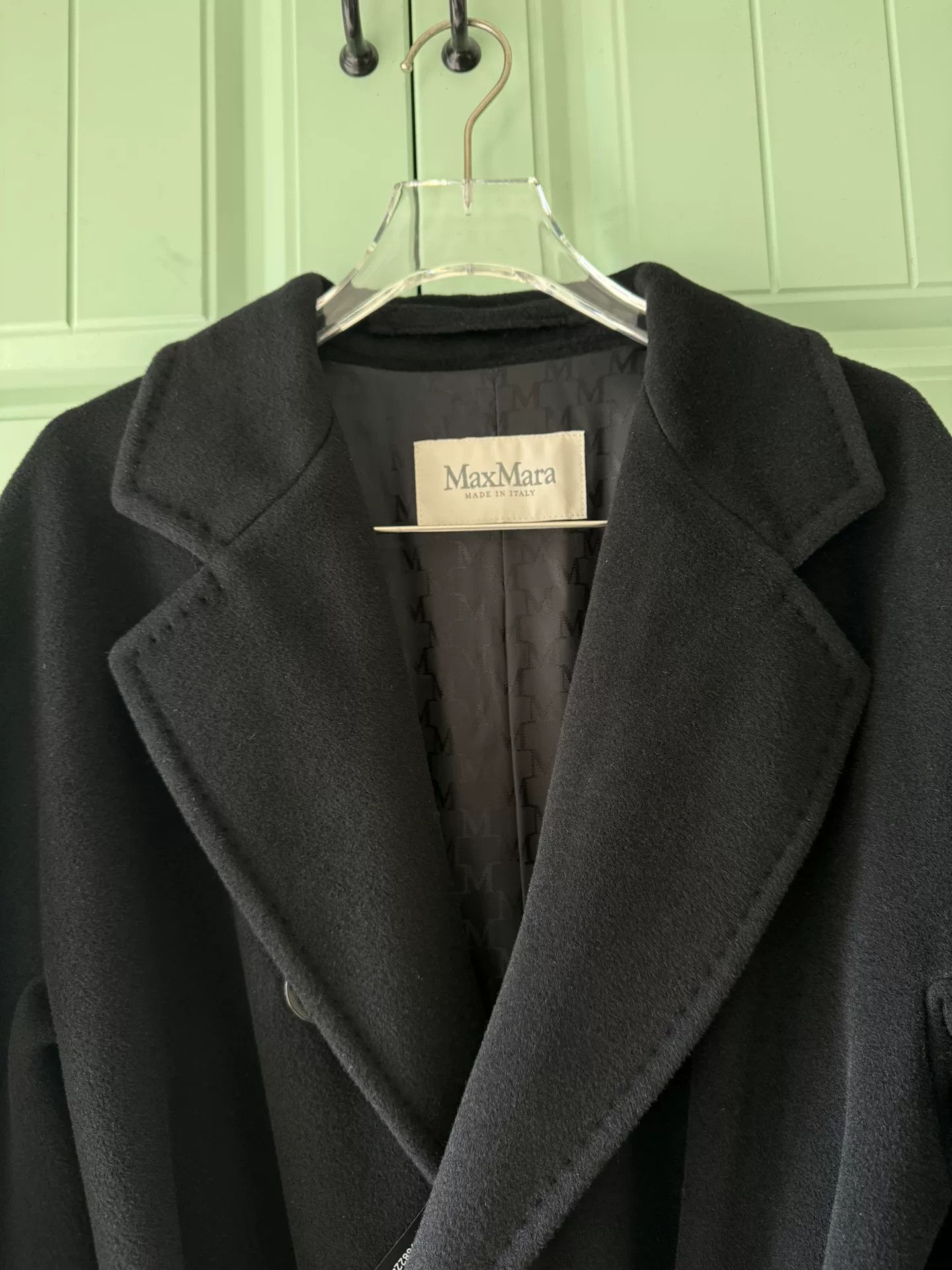 Max Mara MaxMara 101801 Black Wool Coat Size S / US 4 / IT 40 - 7 Thumbnail